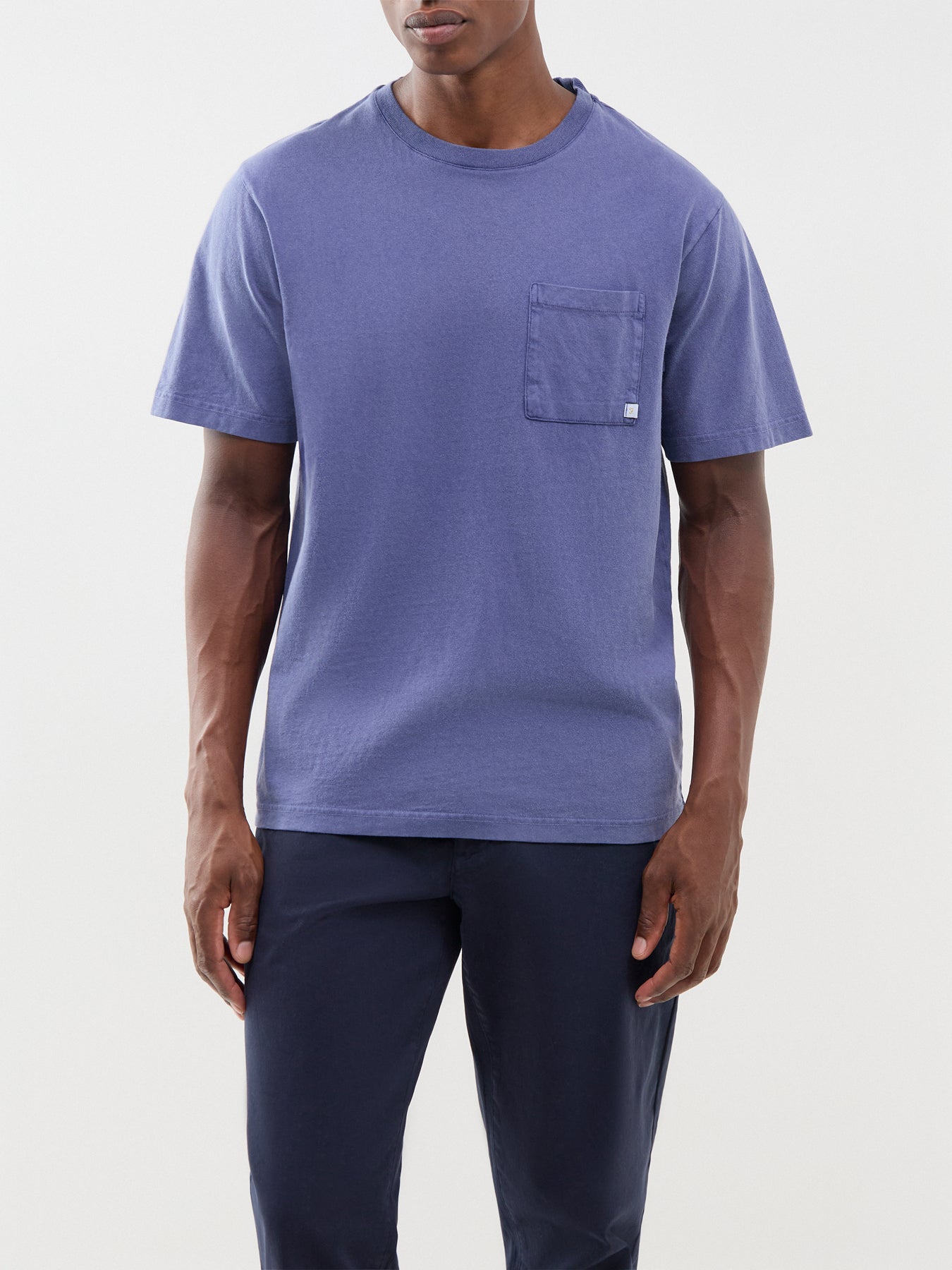 Farah Stacy Garment Dyed Pocket T-Shirt Blue