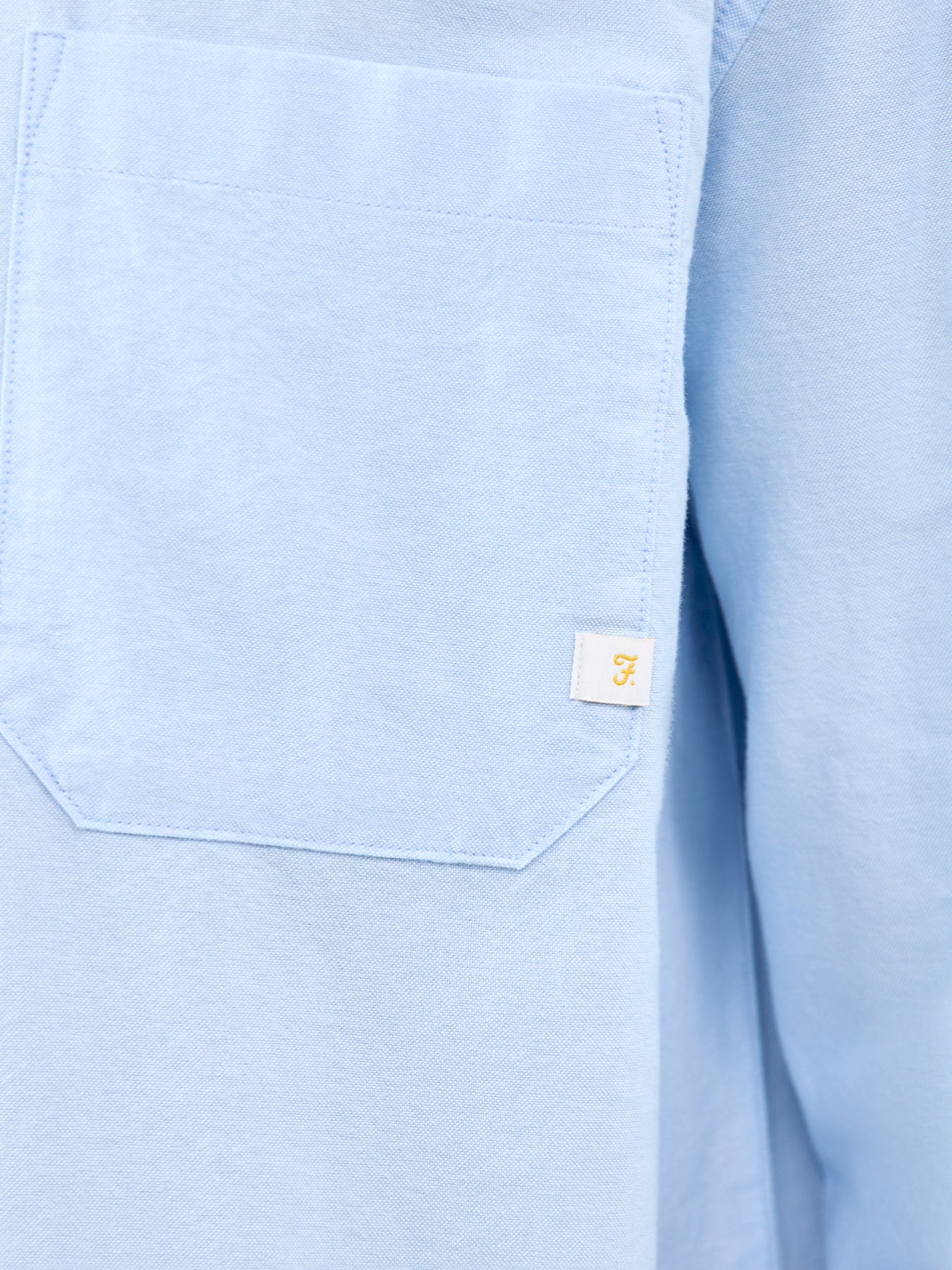 Farah Brewer Organic Cotton Long Sleeve Shirt Sky Blue