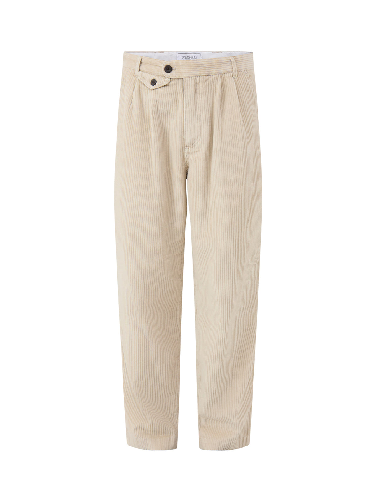 Adam Archive Organic Cotton Twin Pleat Trousers - Putty
