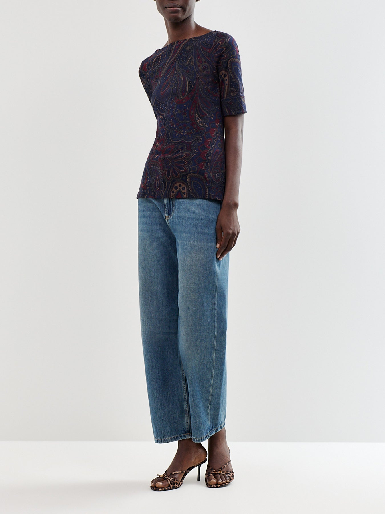 Cotton Blend Knitted T-Shirt