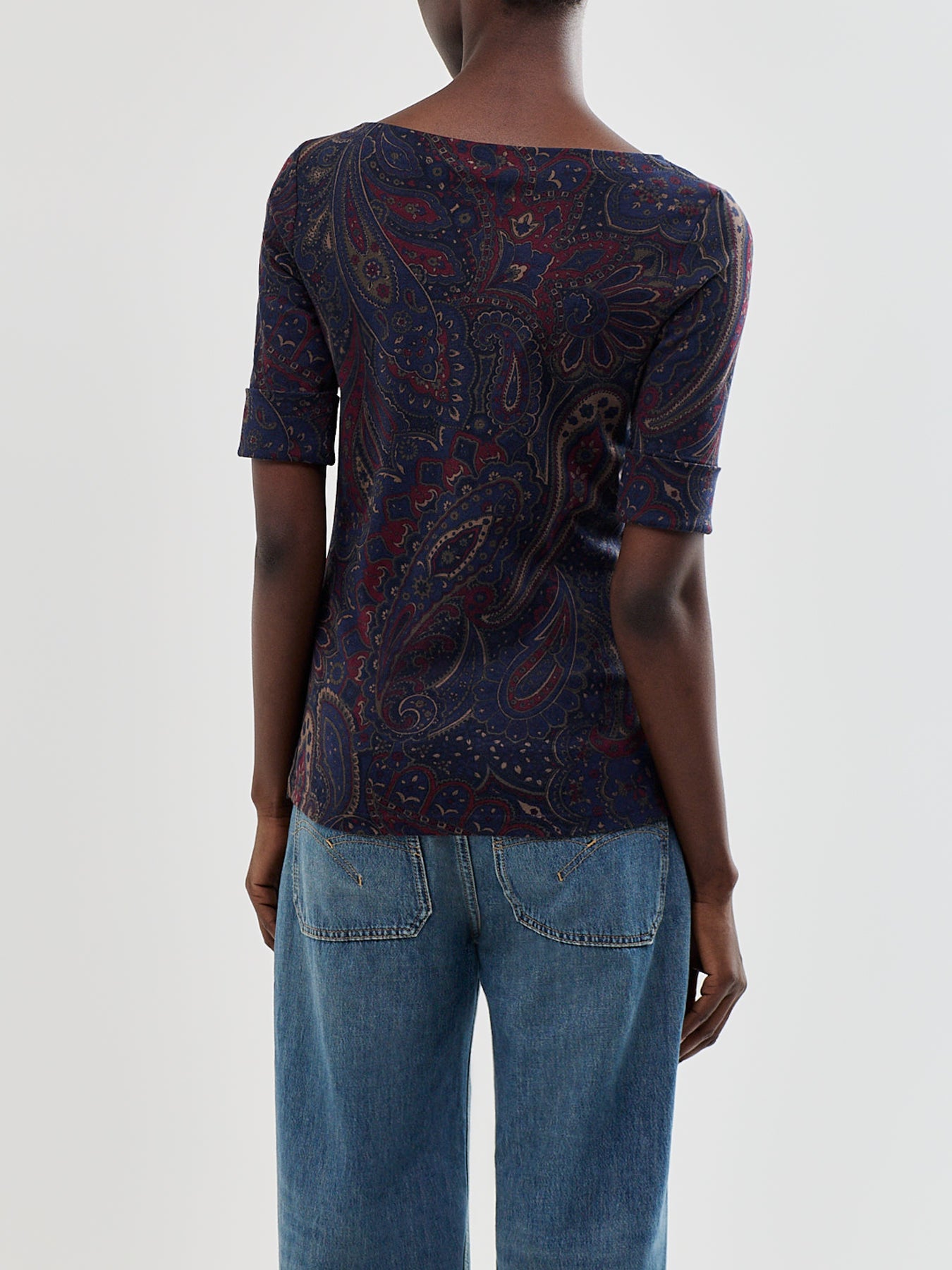Cotton Blend Knitted T-Shirt