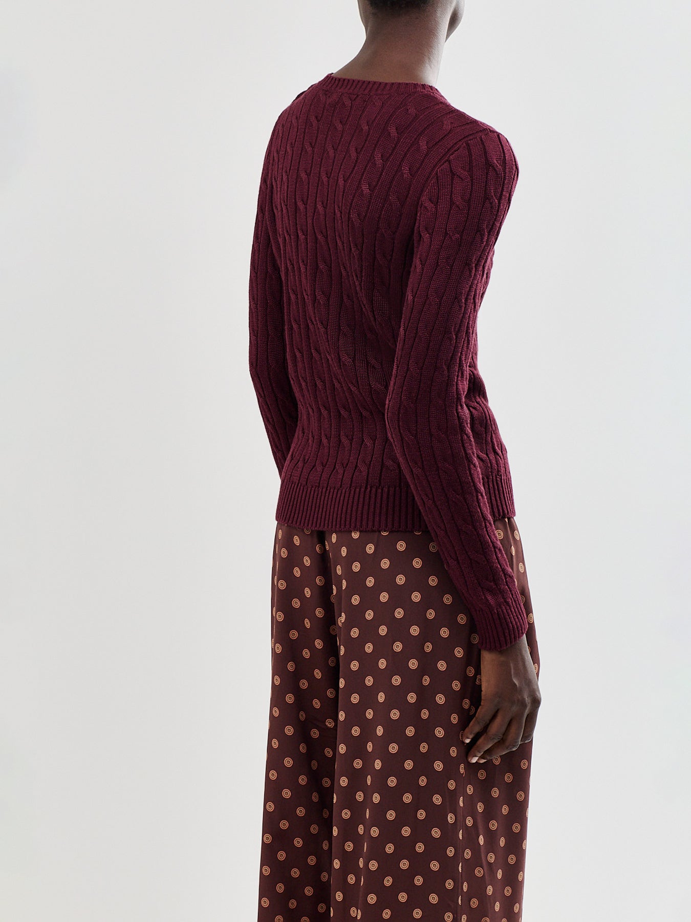 Women's Cotton-Blend Crew Neck Jumper