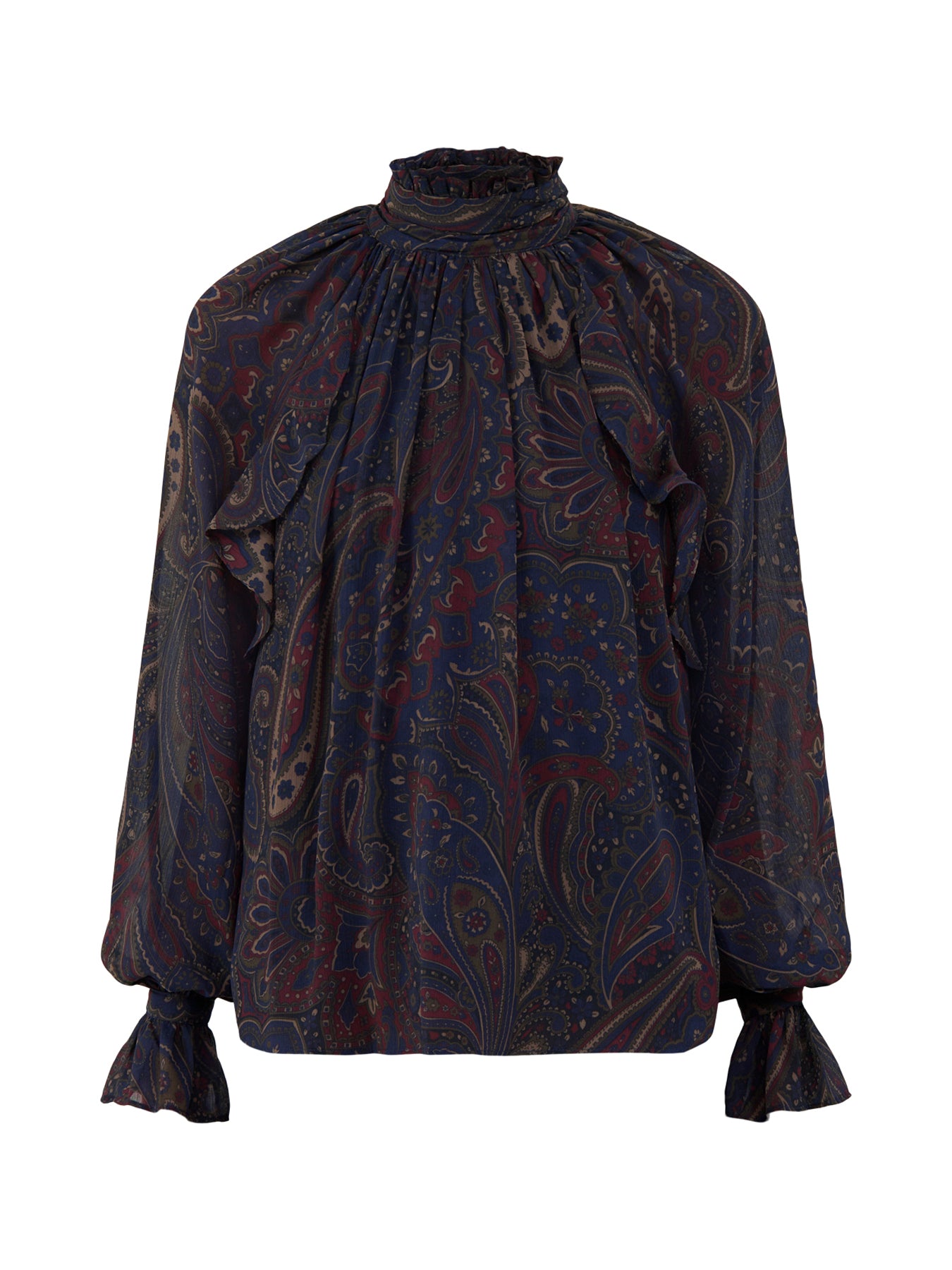 Woven Blouse - Navy Multi