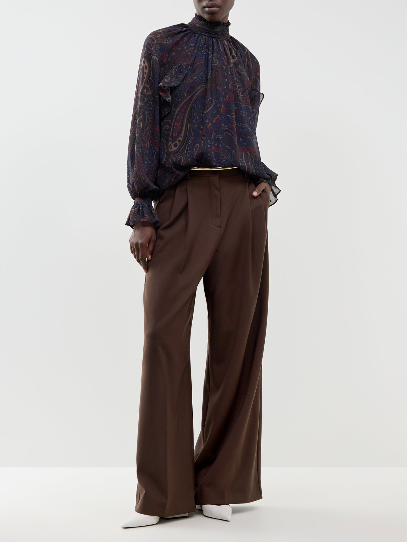 Woven Blouse - Navy Multi