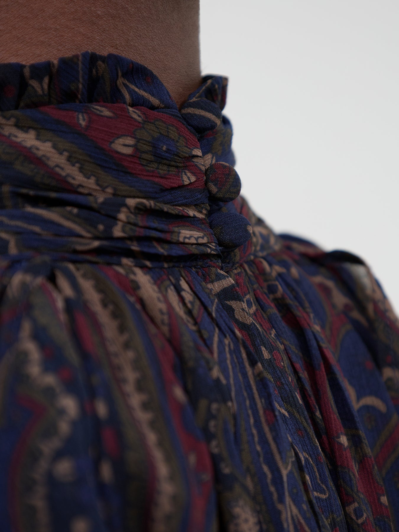 Woven Blouse - Navy Multi