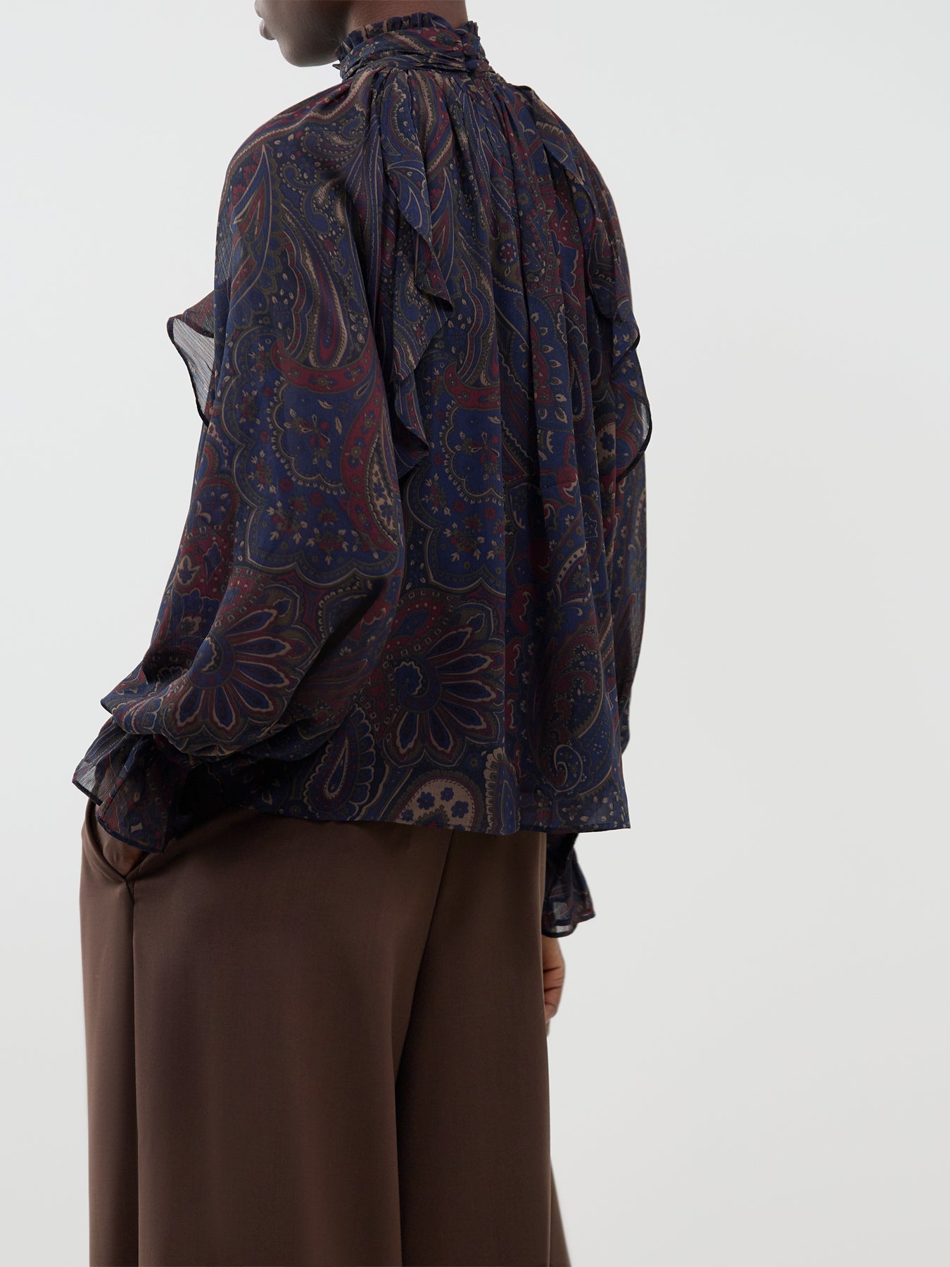 Woven Blouse - Navy Multi