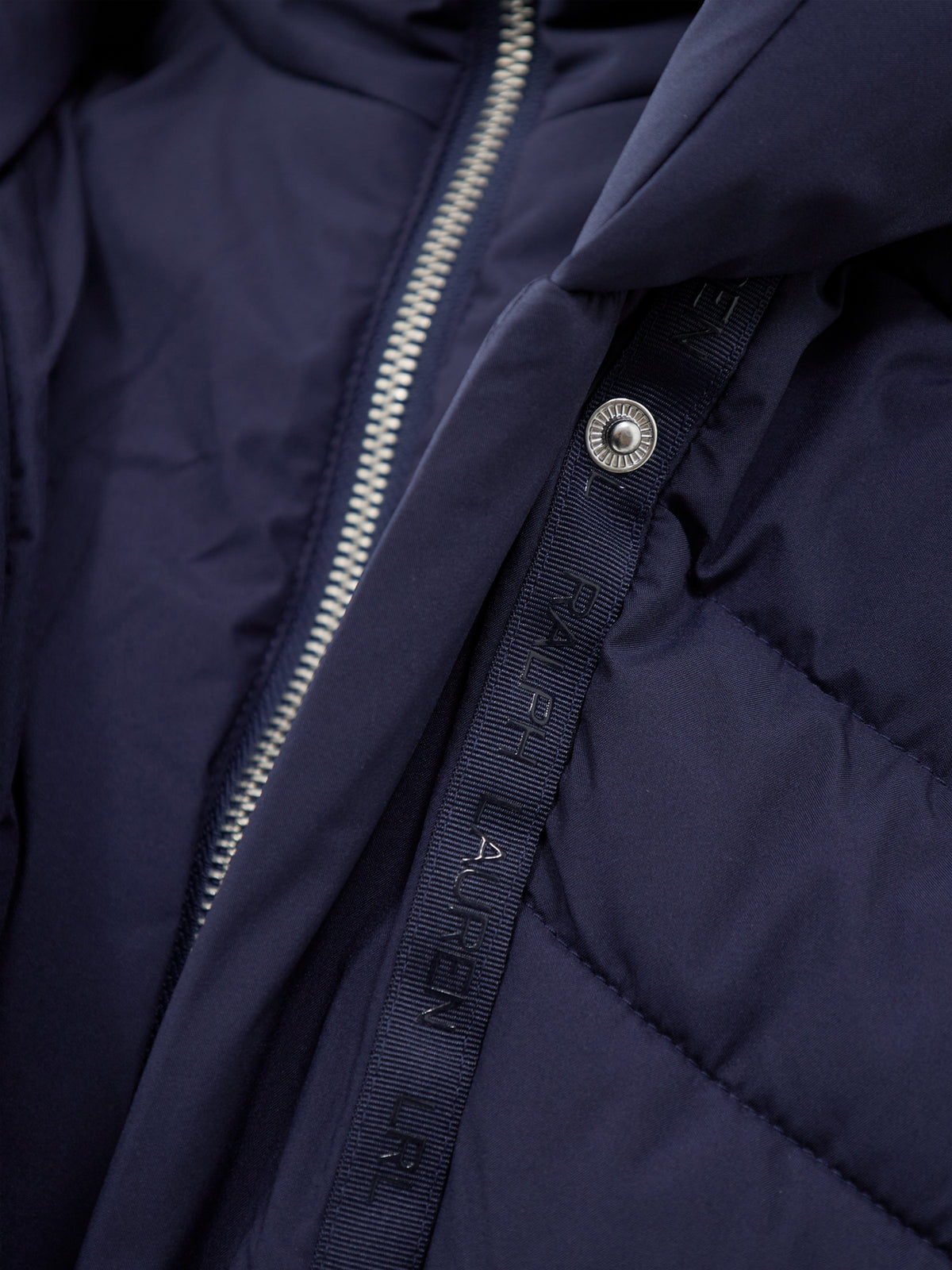Belted Insulated Puffer Coat - Dark Navy