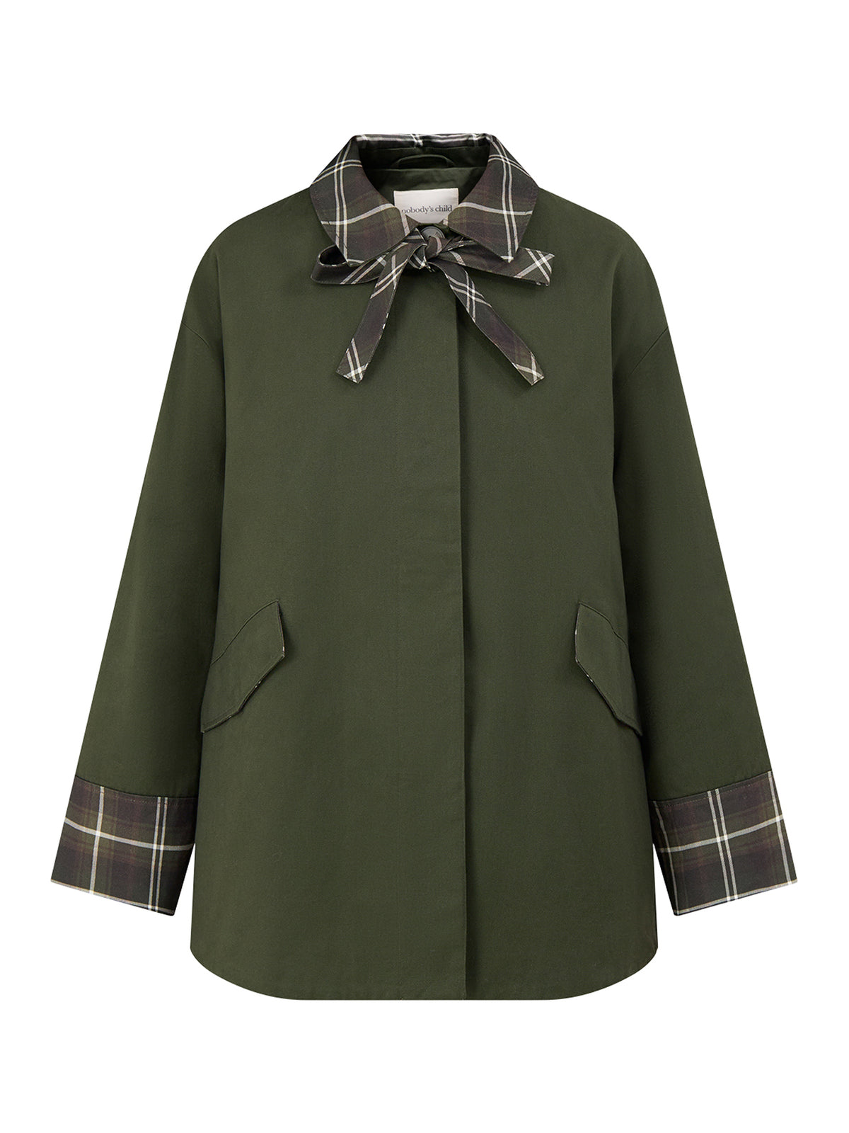 Cotton Tartan Trim Country Jacket