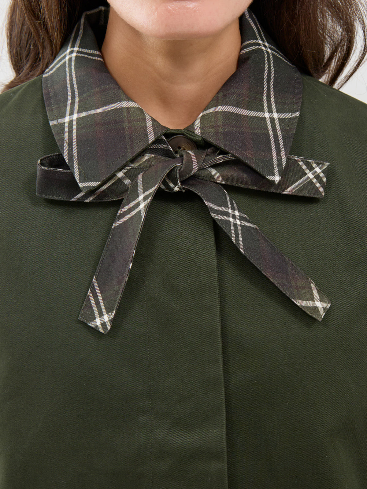 Cotton Tartan Trim Country Jacket