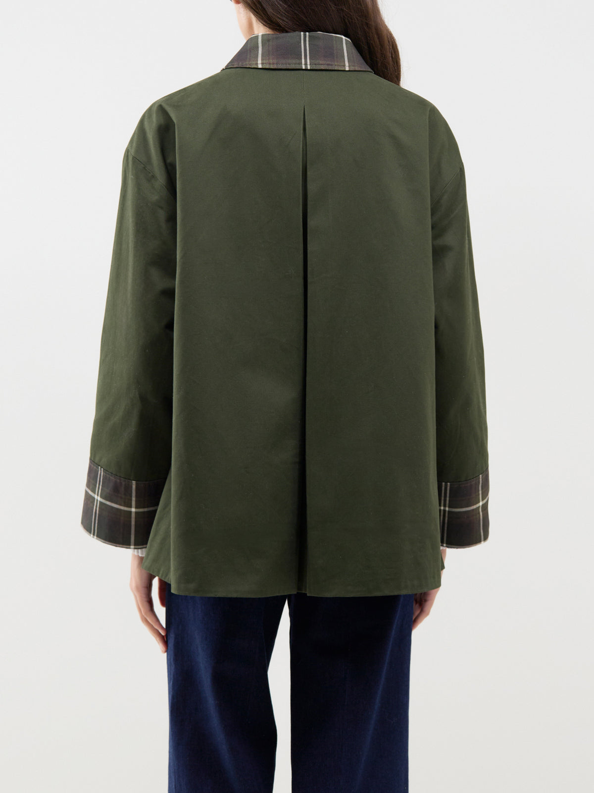 Cotton Tartan Trim Country Jacket