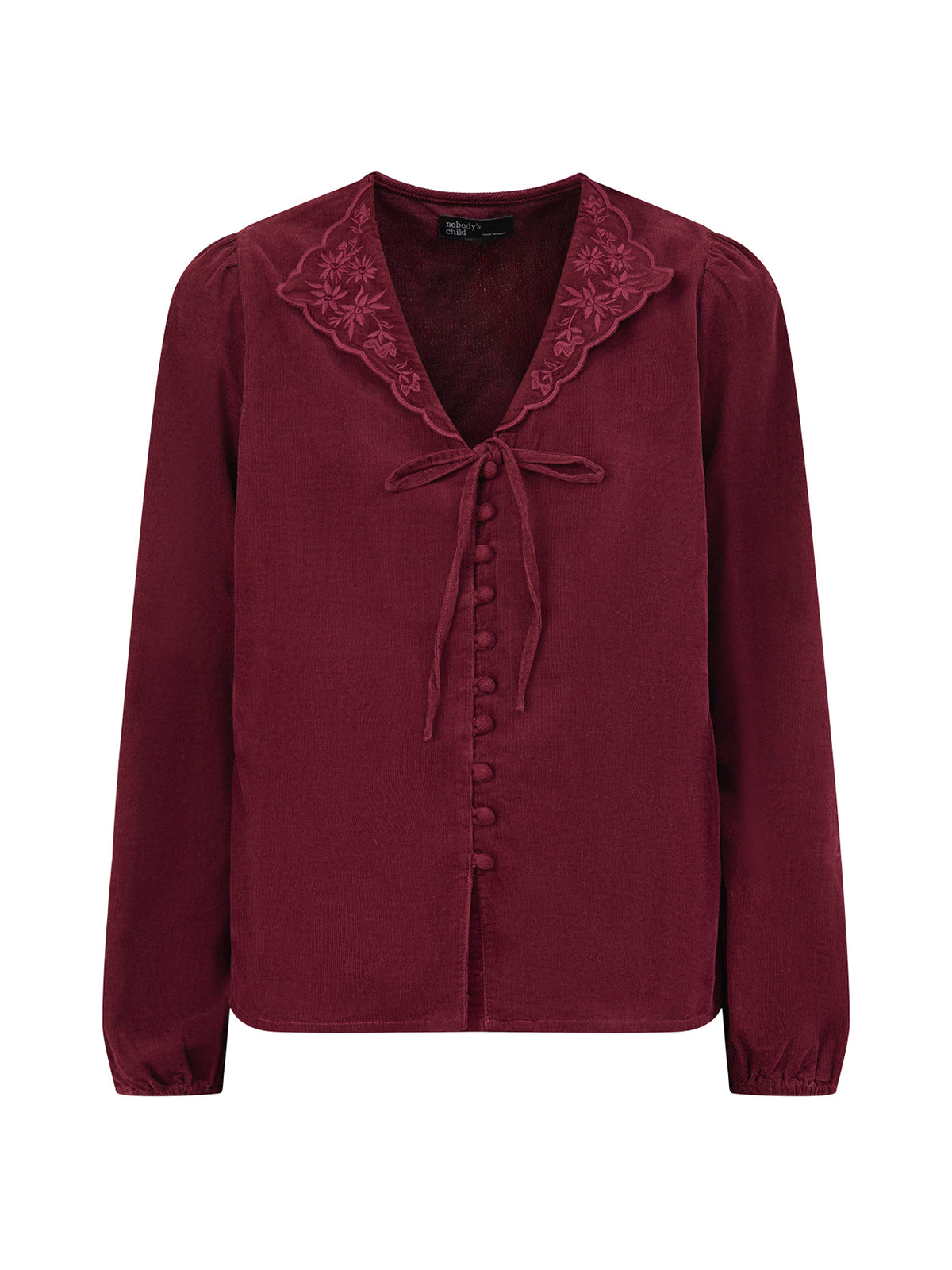 Cotton Isla Cord Blouse - Red