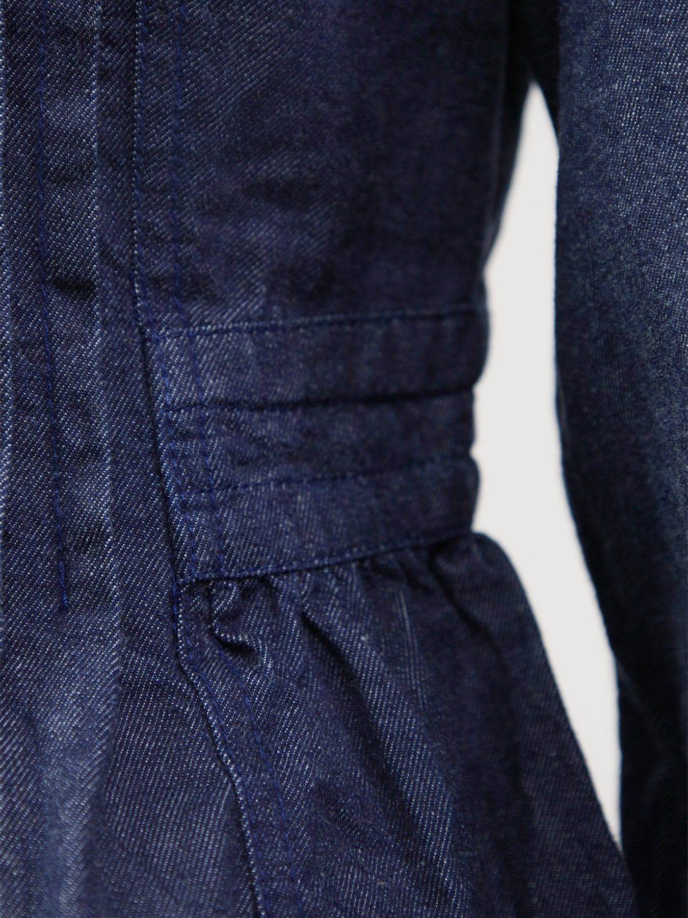 Cotton Tillie Denim Blouse - Blue