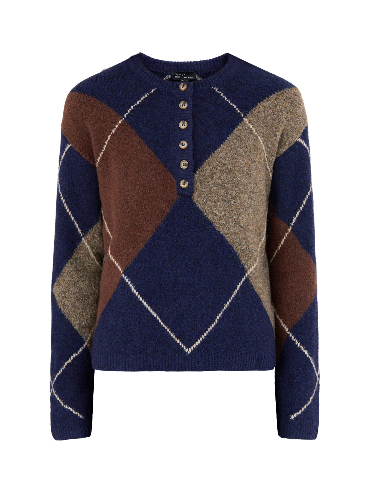 Wool Blend Henley Long-Sleeved Jumper