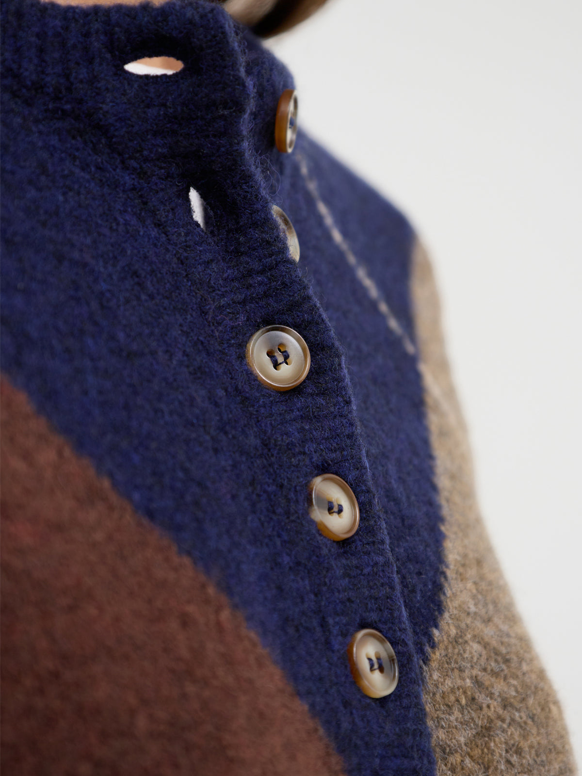 Wool Blend Henley Long-Sleeved Jumper