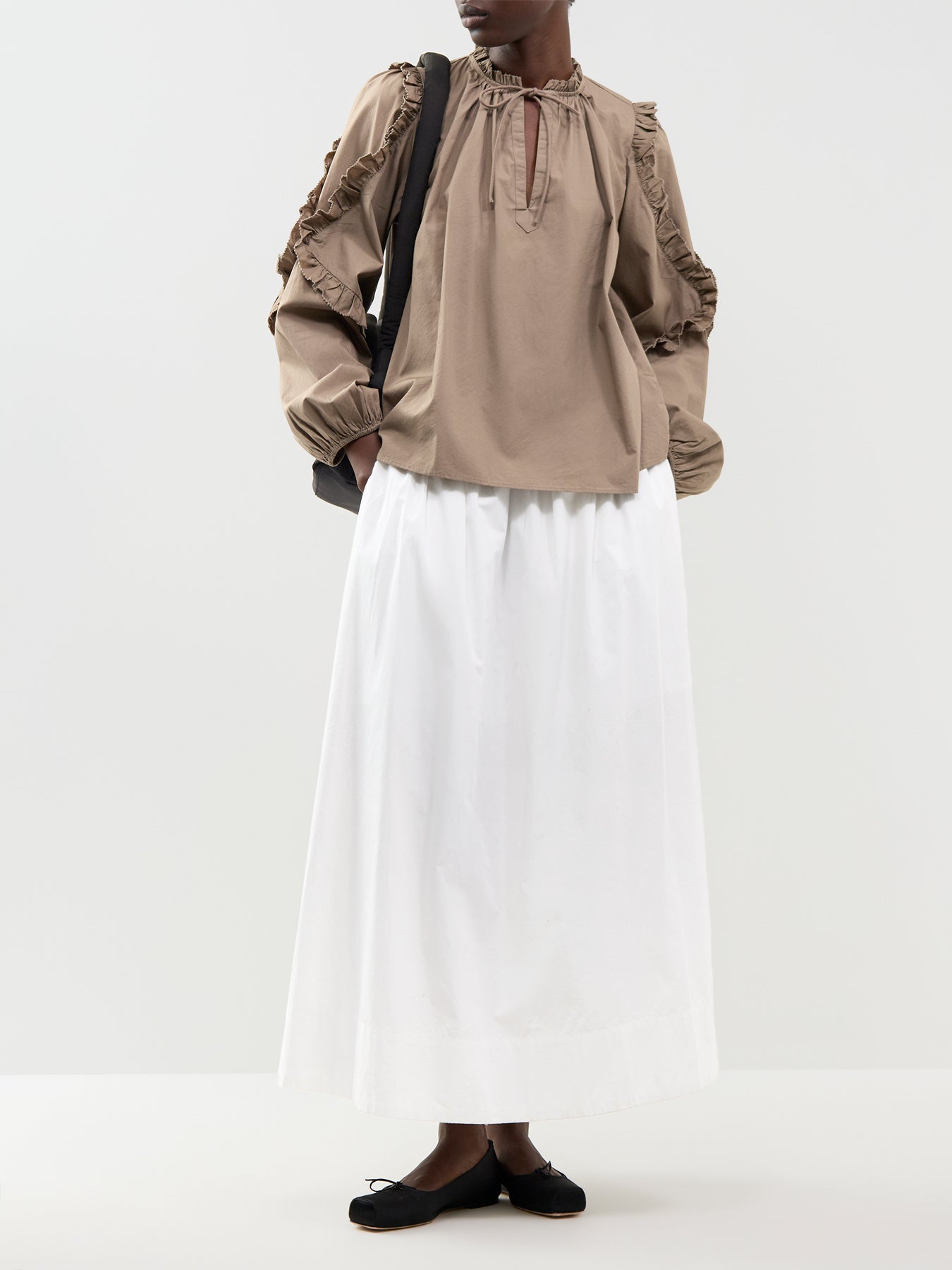 Cotton Vera Blouse - Cold Desert