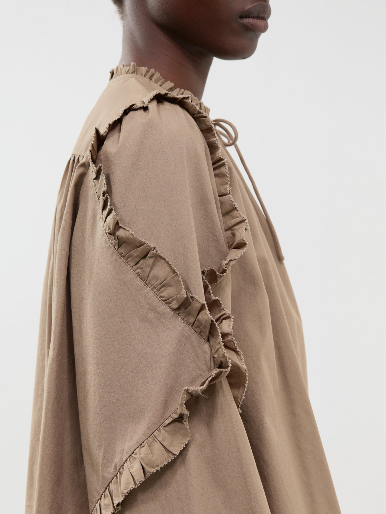 Cotton Vera Blouse - Cold Desert