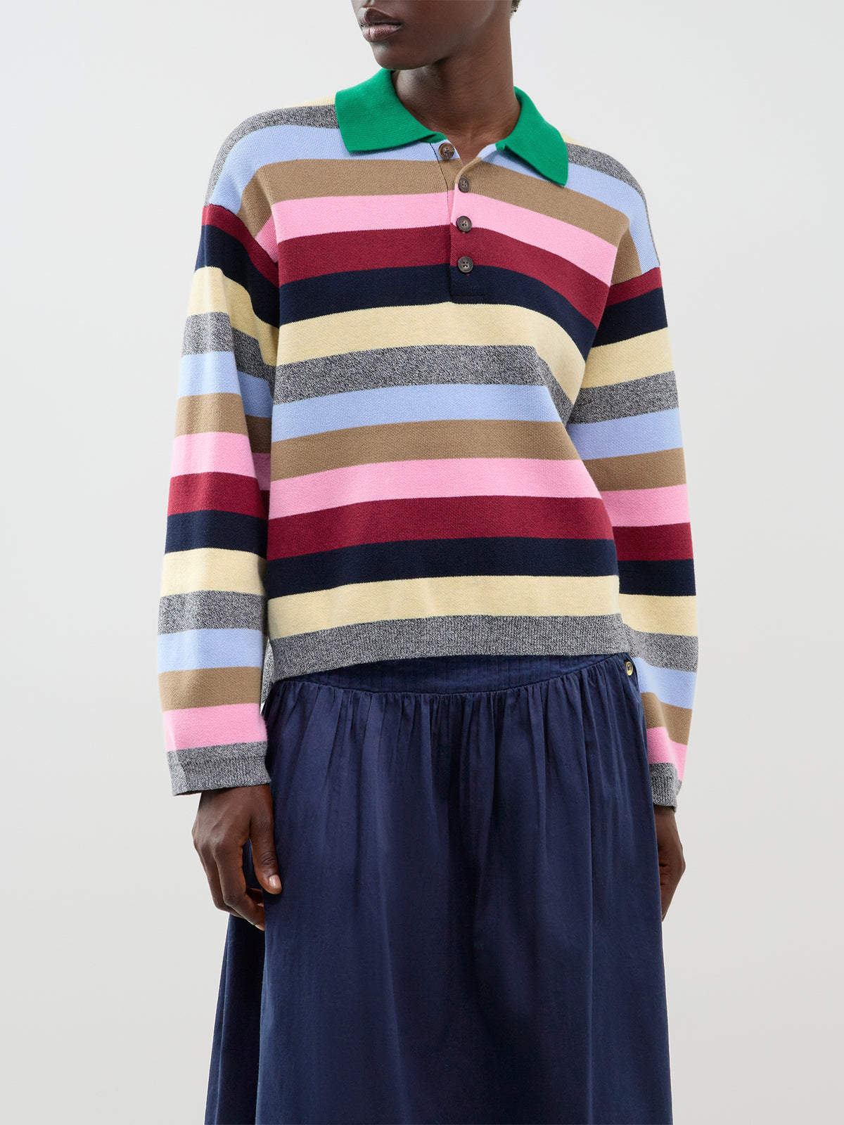 Cotton Jisse Multi Knit Polo Shirt - Multi