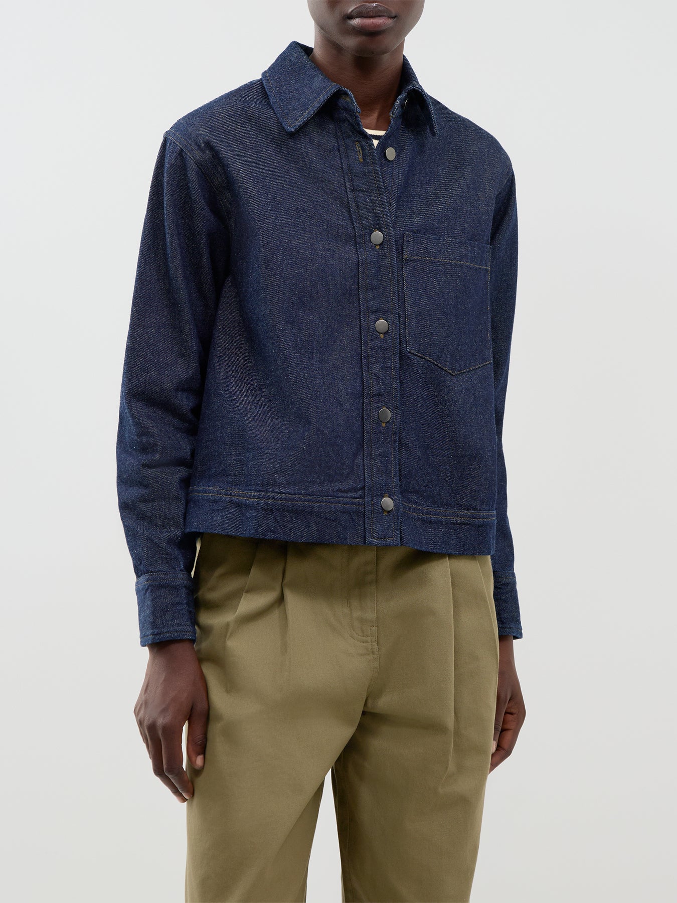 Cotton Tess Denim Jacket - Denim Rinse