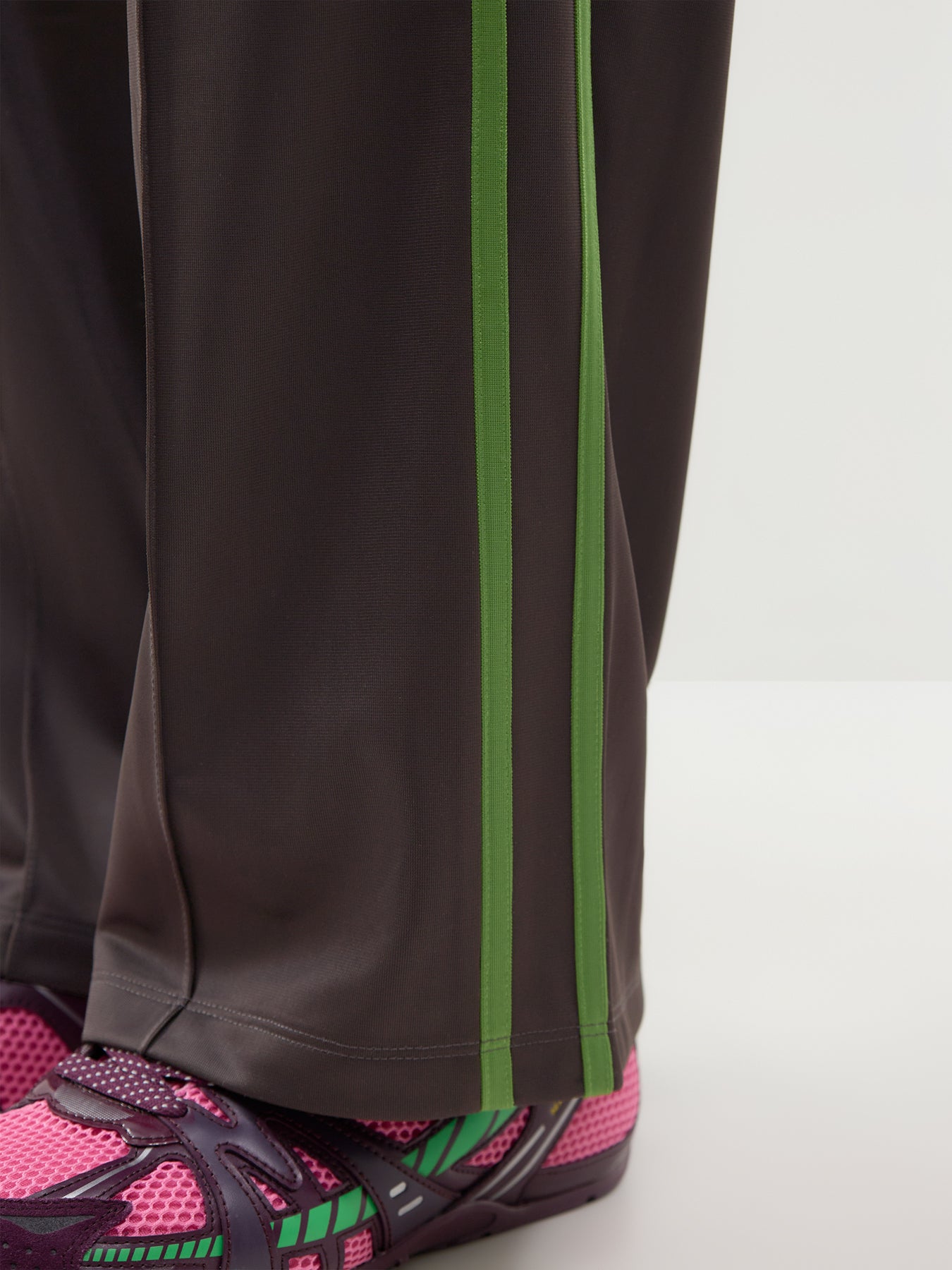 Mia Trousers - Dark Chocolate & Grass Green