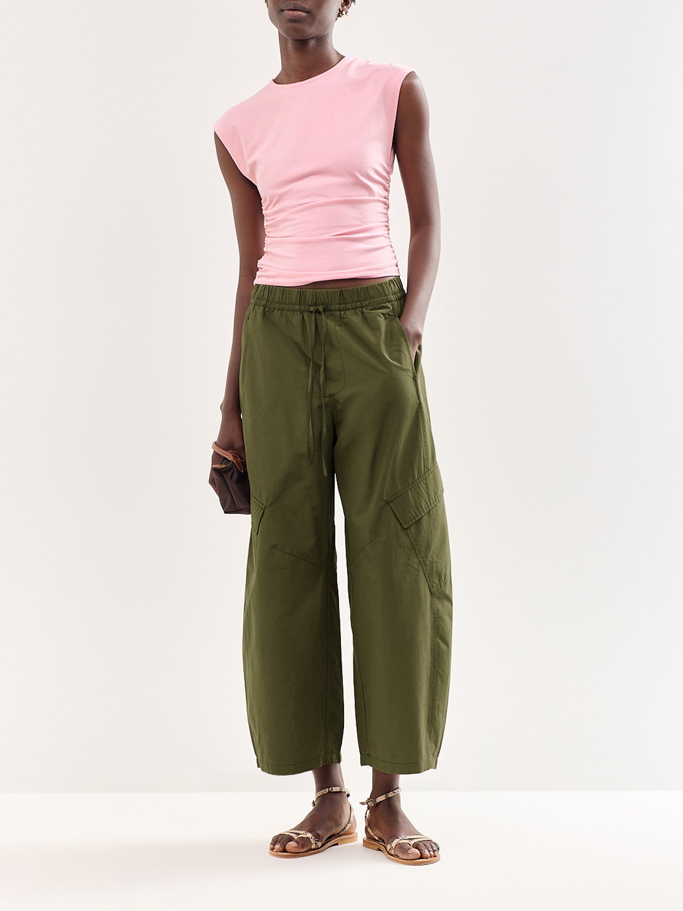 Mira Ruched T-Shirt Pink
