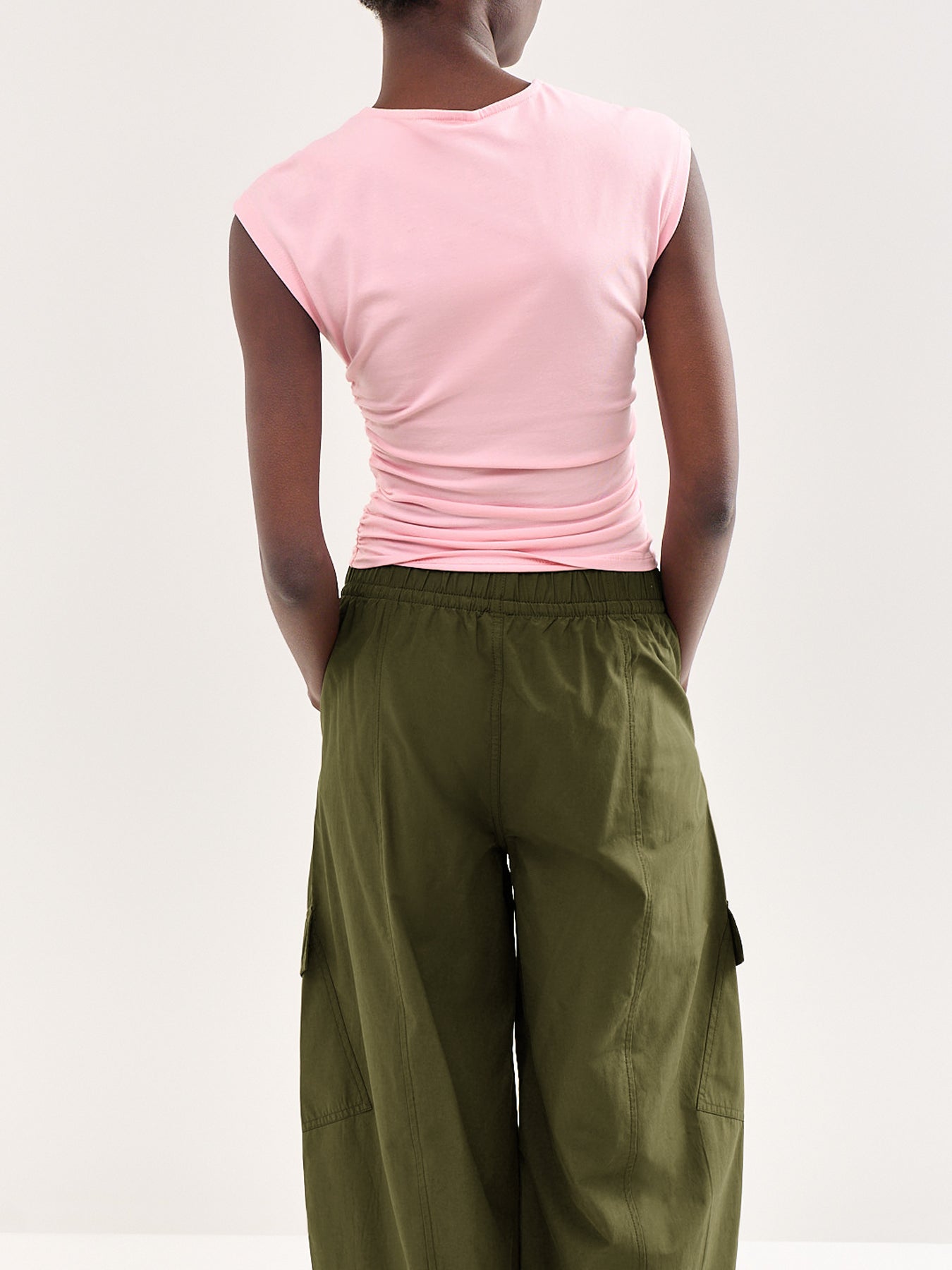 Mira Ruched T-Shirt Pink