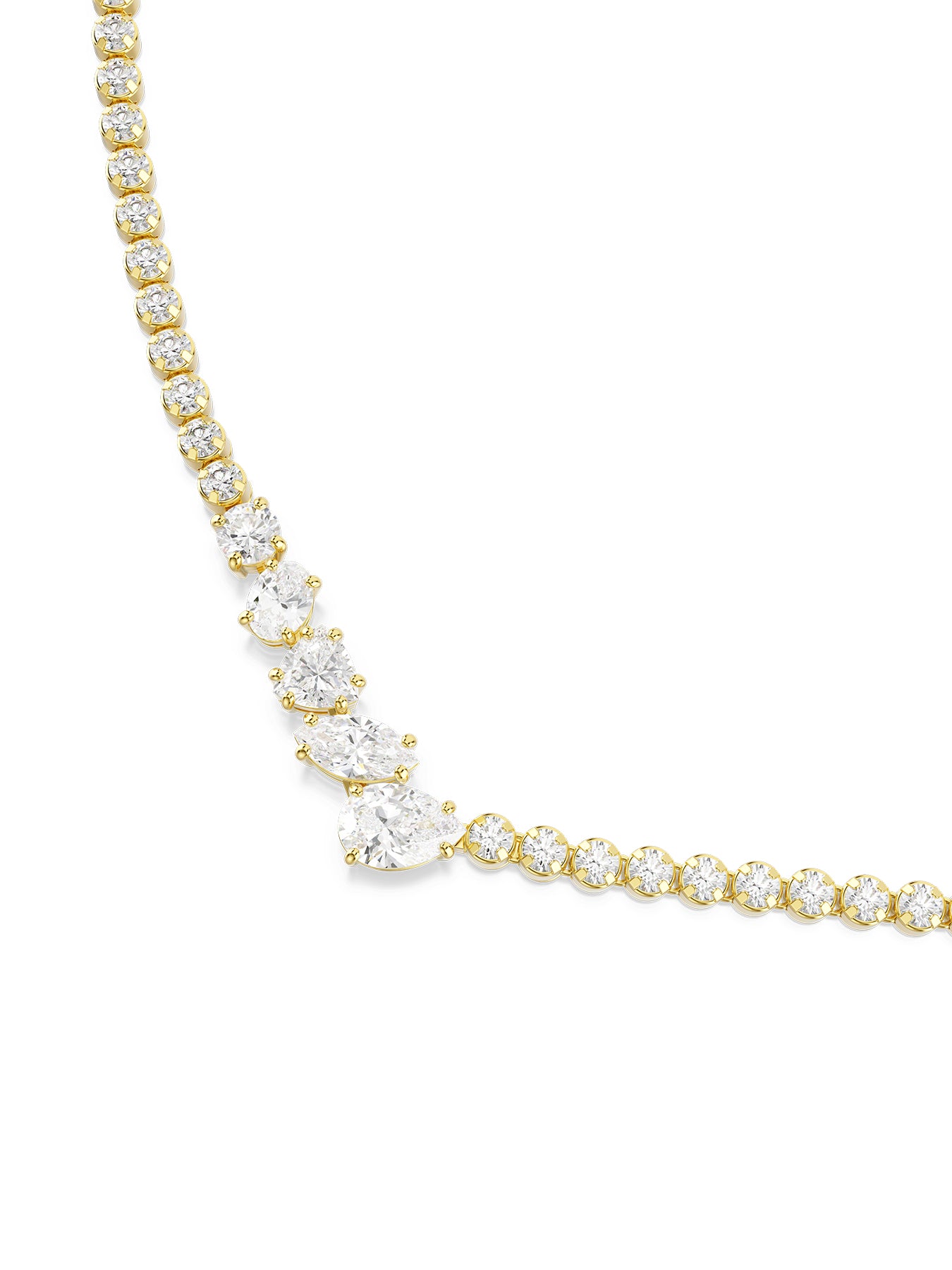 Mesmera V-Shape Chain Necklace Gold