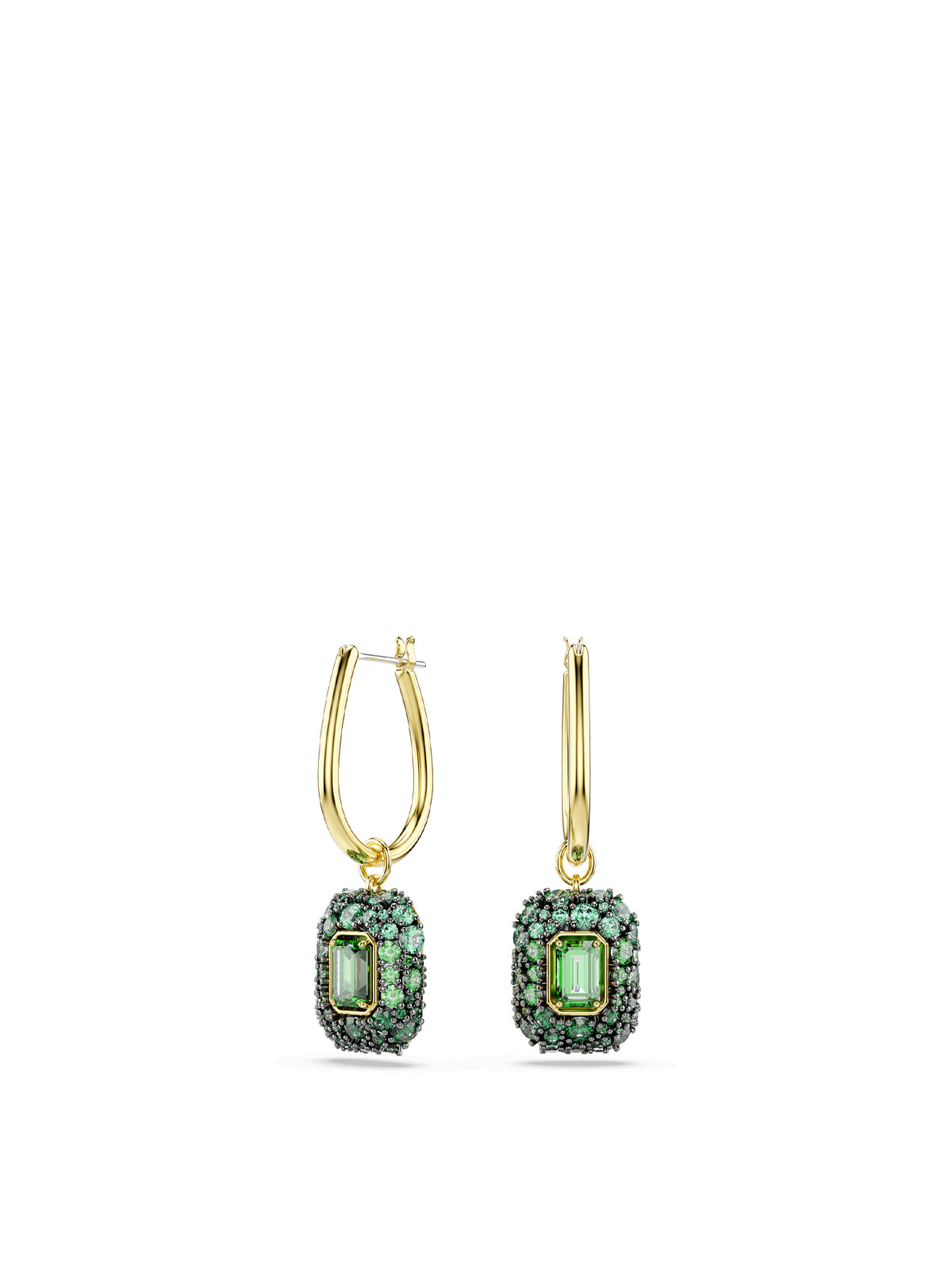 Sublima Gold-Plated Hoop Earrings – Green & Gold