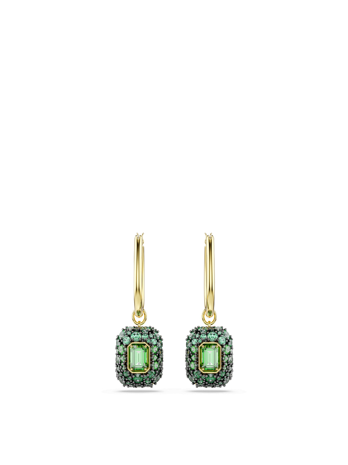 Sublima Gold-Plated Hoop Earrings – Green & Gold