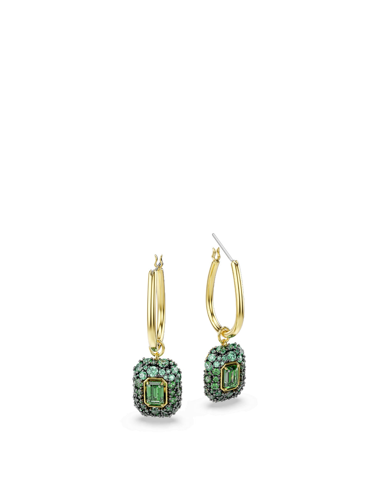 Sublima Gold-Plated Hoop Earrings – Green & Gold