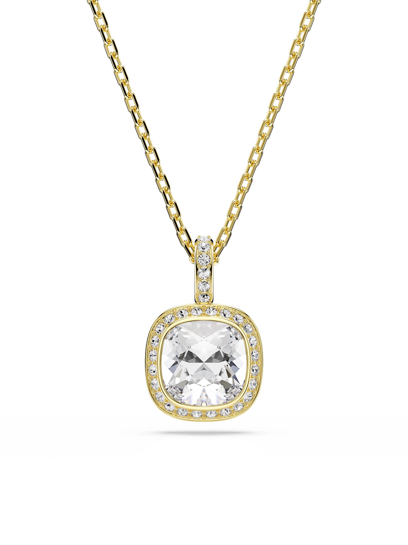 Una Cushion Pendant Necklace Gold