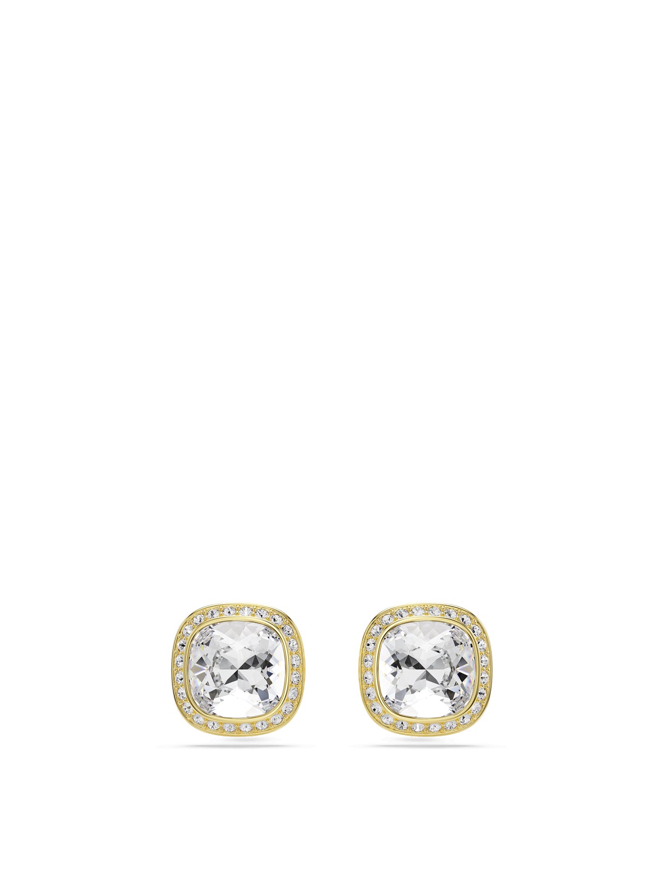 Una Cushion Stud Earrings Gold