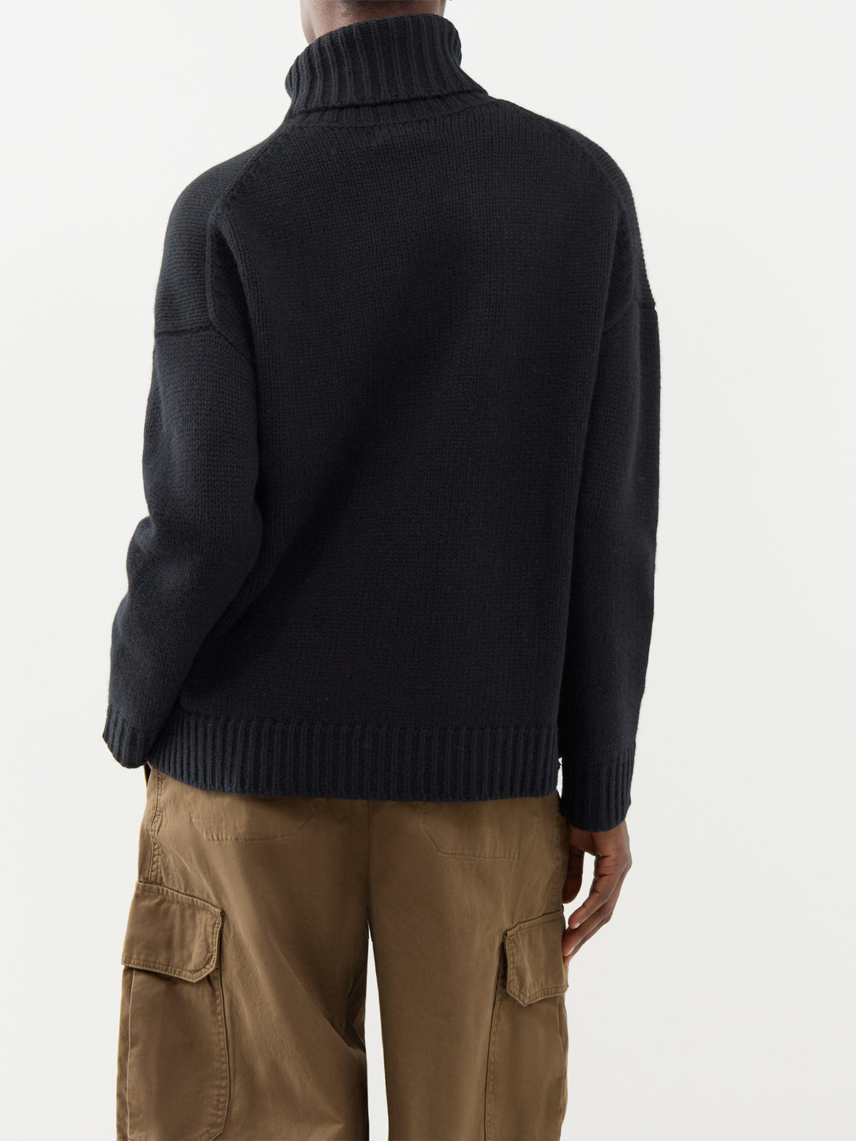 Heart Melange Merino Wool Roll Neck Jumper