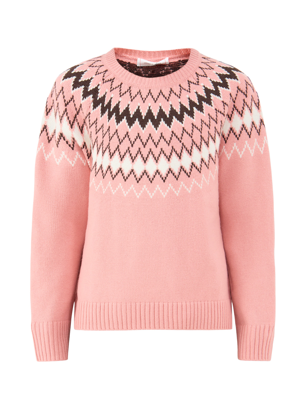 Wool & Cashmere Sugar Fair Isle Sweater - Salmon