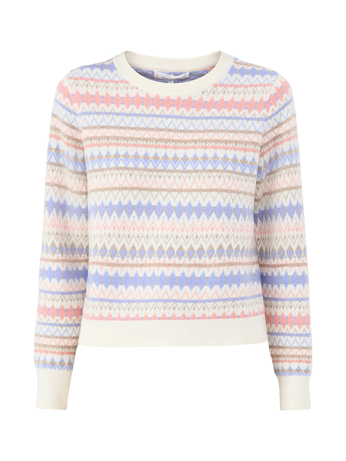 Wool & Cashmere Fair Isle Jumper - Cream Multi
