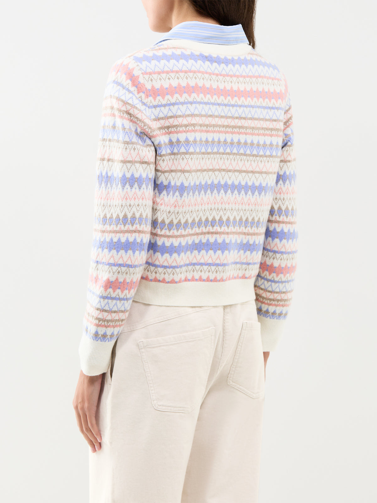 Wool & Cashmere Fair Isle Jumper - Cream Multi