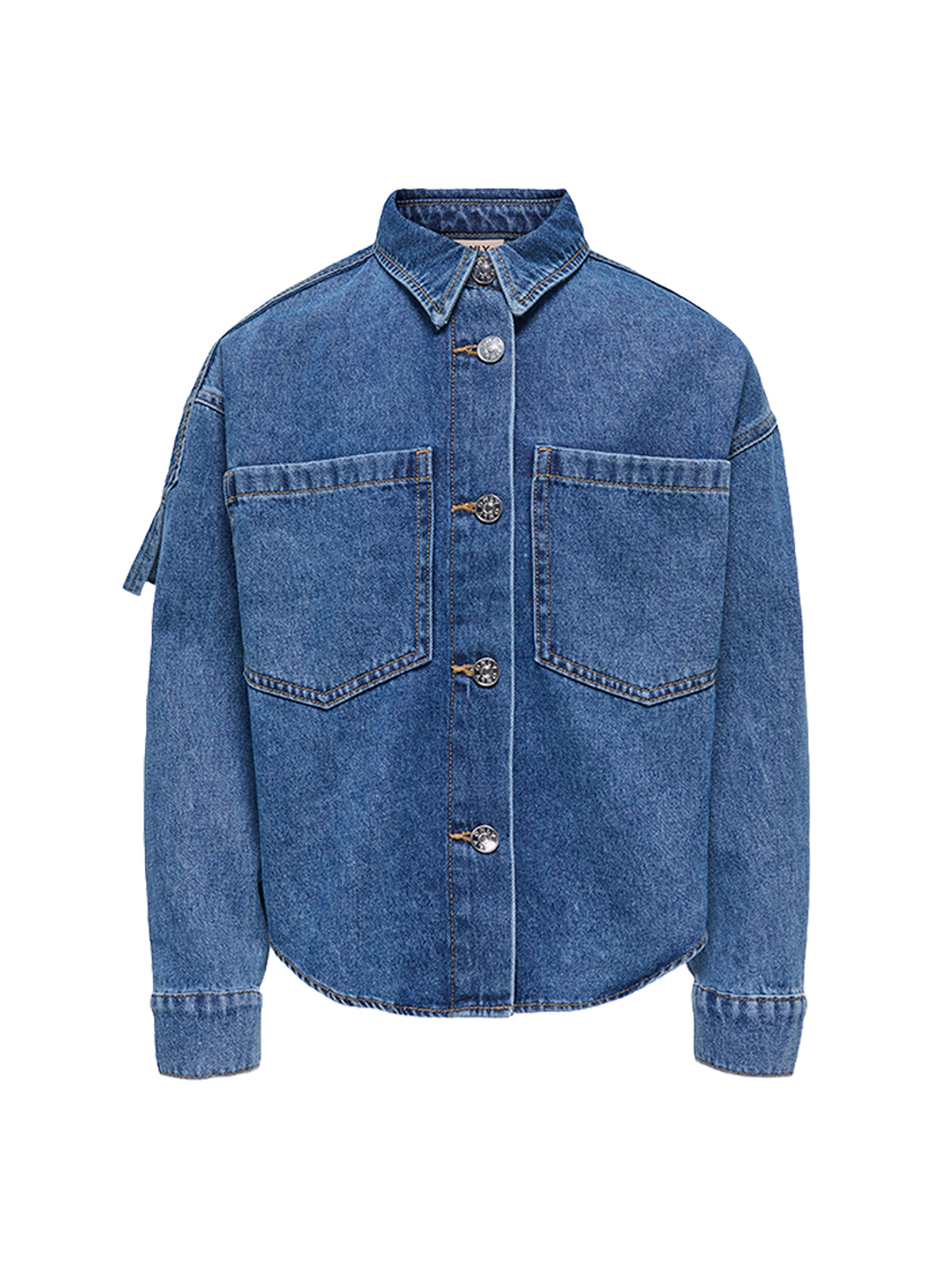 Cotton Maureen Long-Sleeved Fringe Denim Shirt