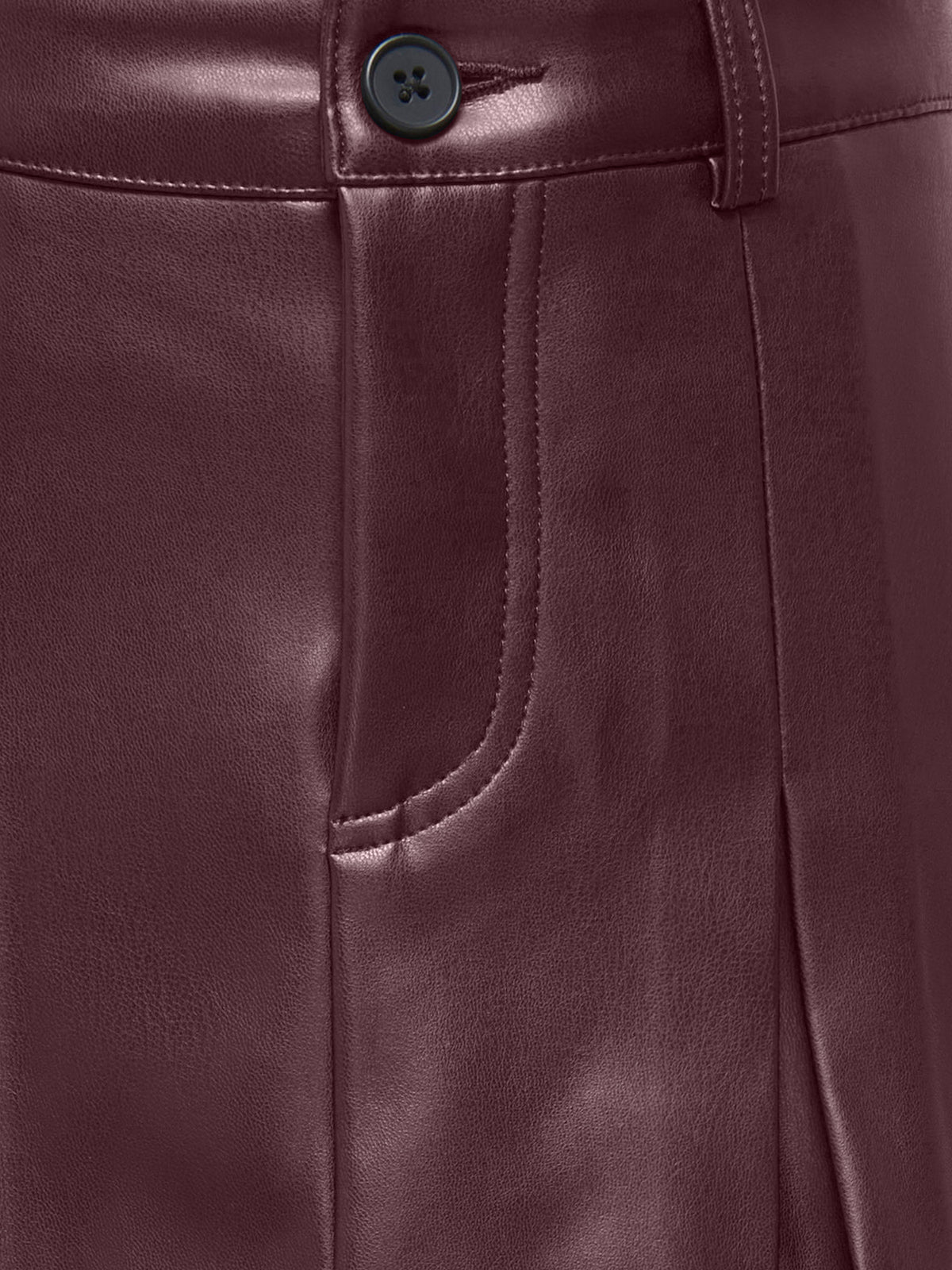 Kogniella High-Waisted Pleated Faux Leather Skirt