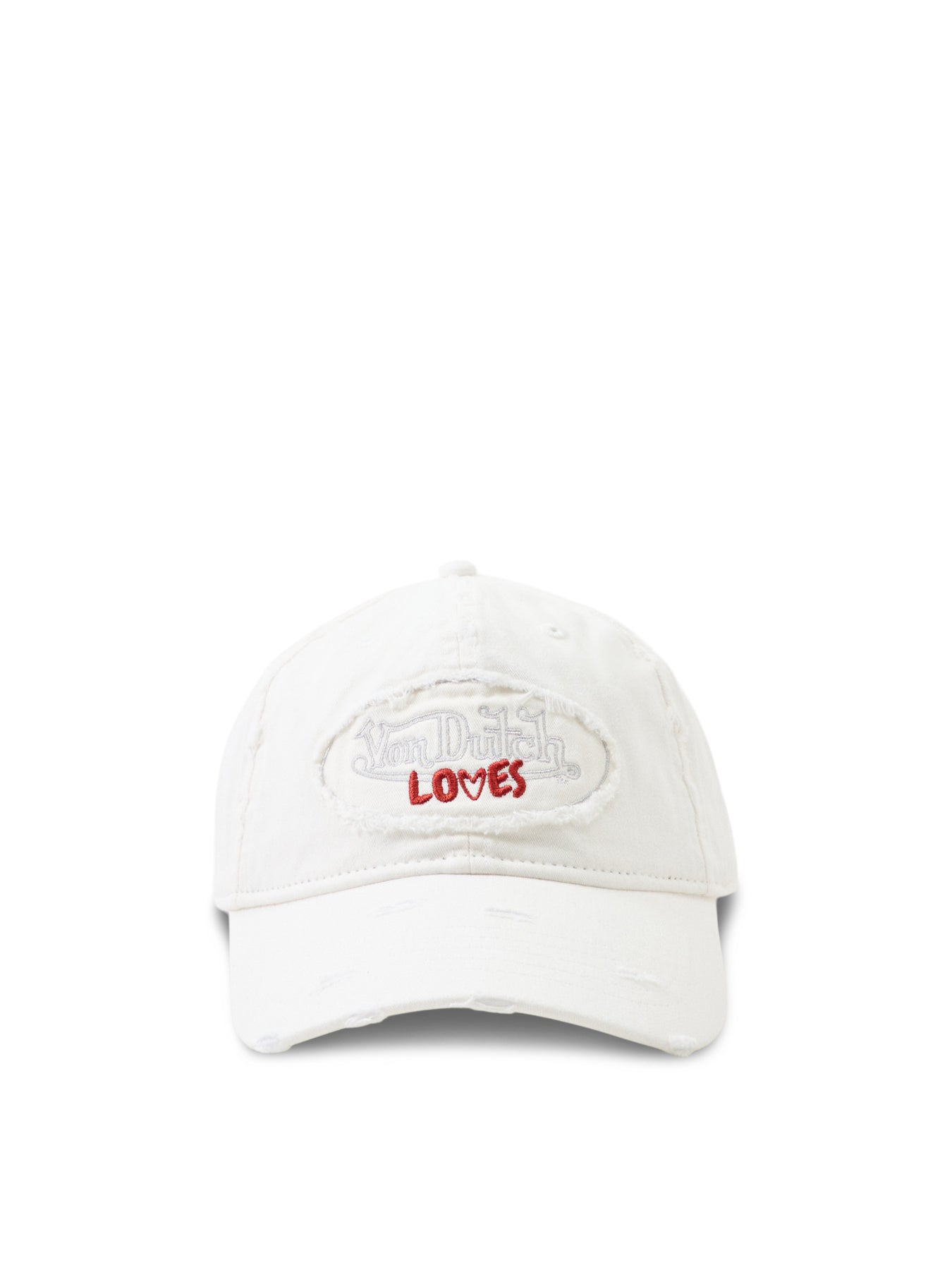 Distressed Dad Cap White