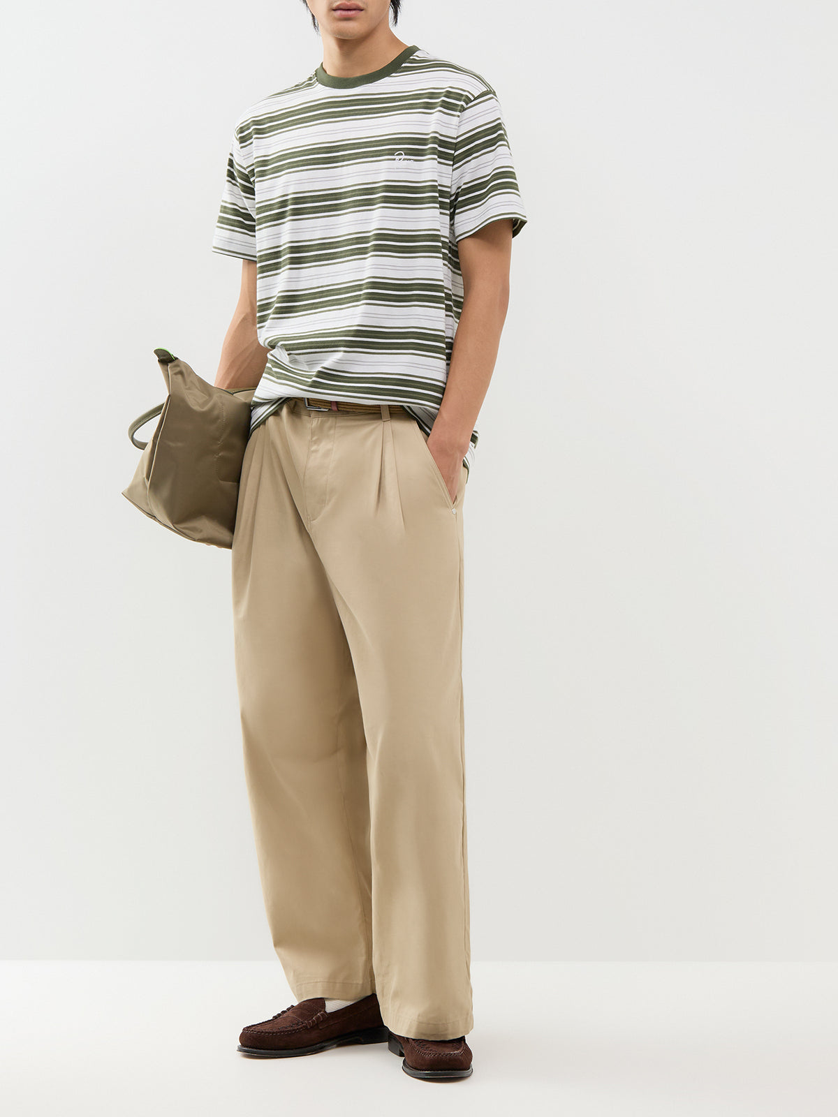 Cotton Signature Striped T-Shirt - Green
