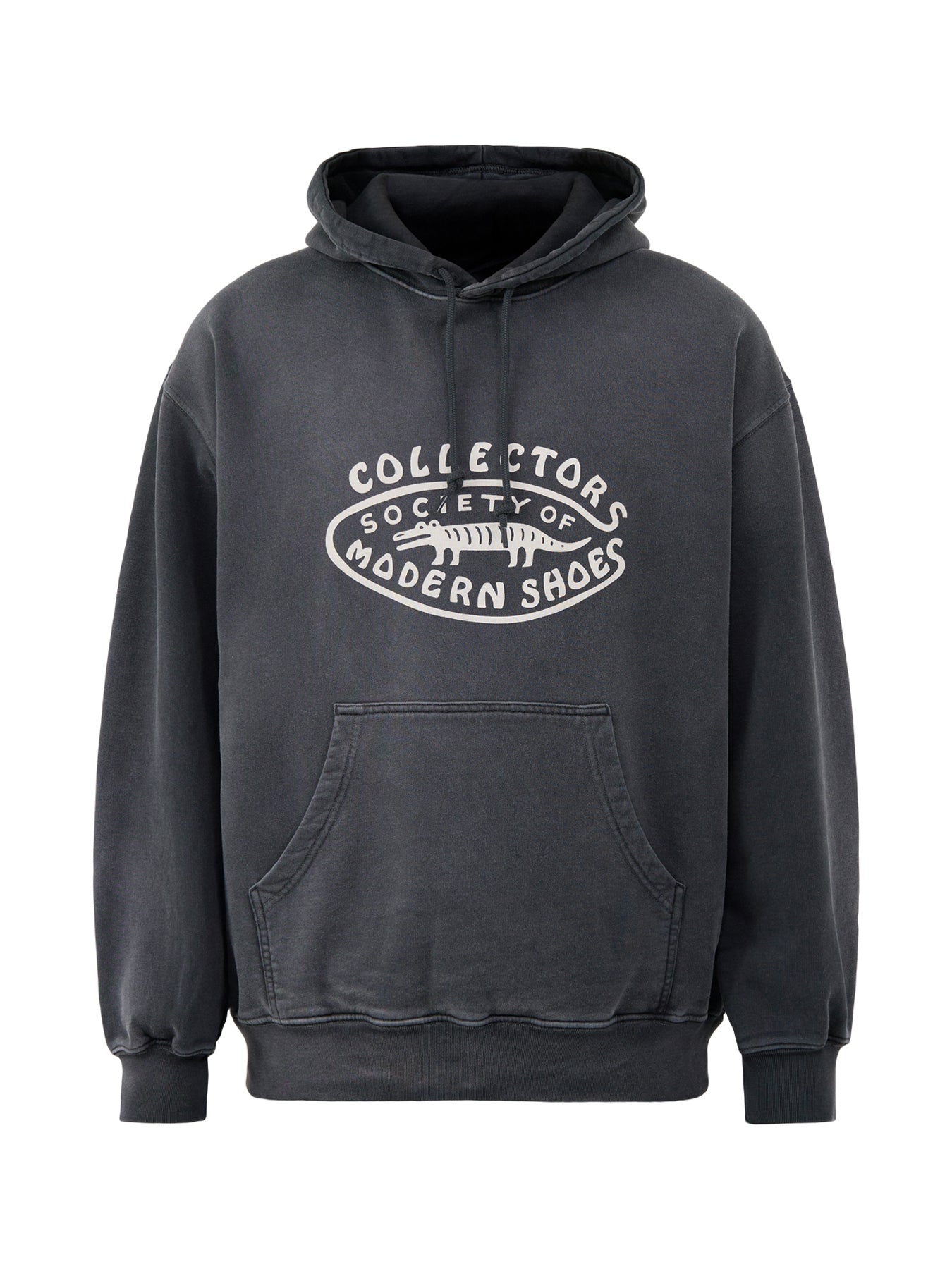 Cotton Blend Gator Shoes Hoodie - Black