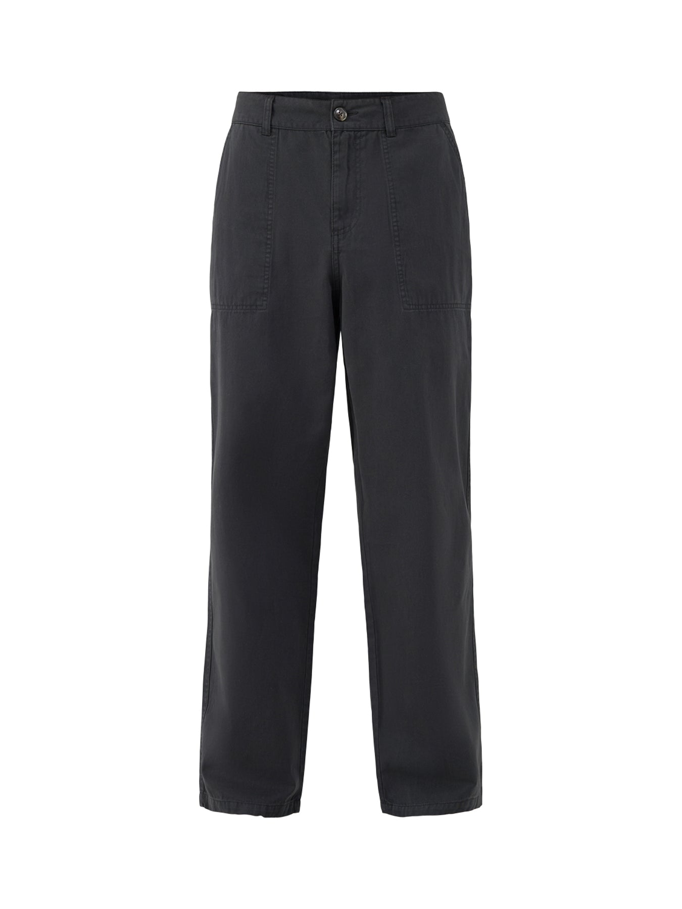 Cotton Twill Art Trousers - Black