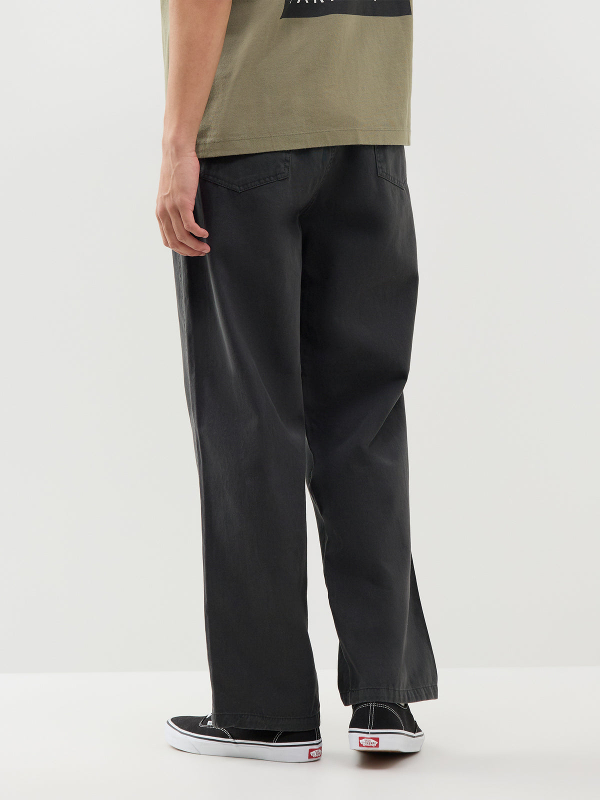 Cotton Twill Art Trousers - Black