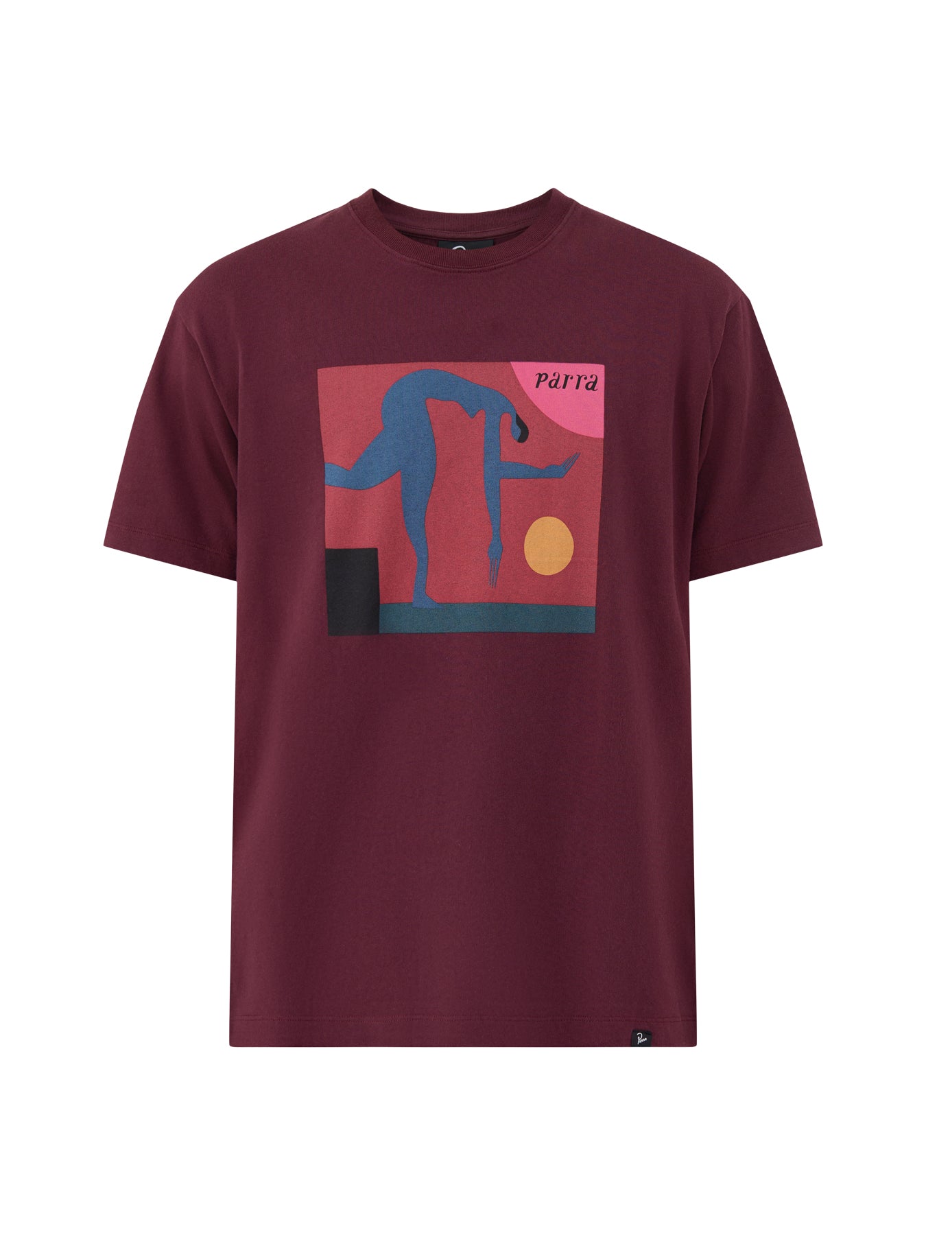 Cotton Tripped Up T-Shirt - Dark Red