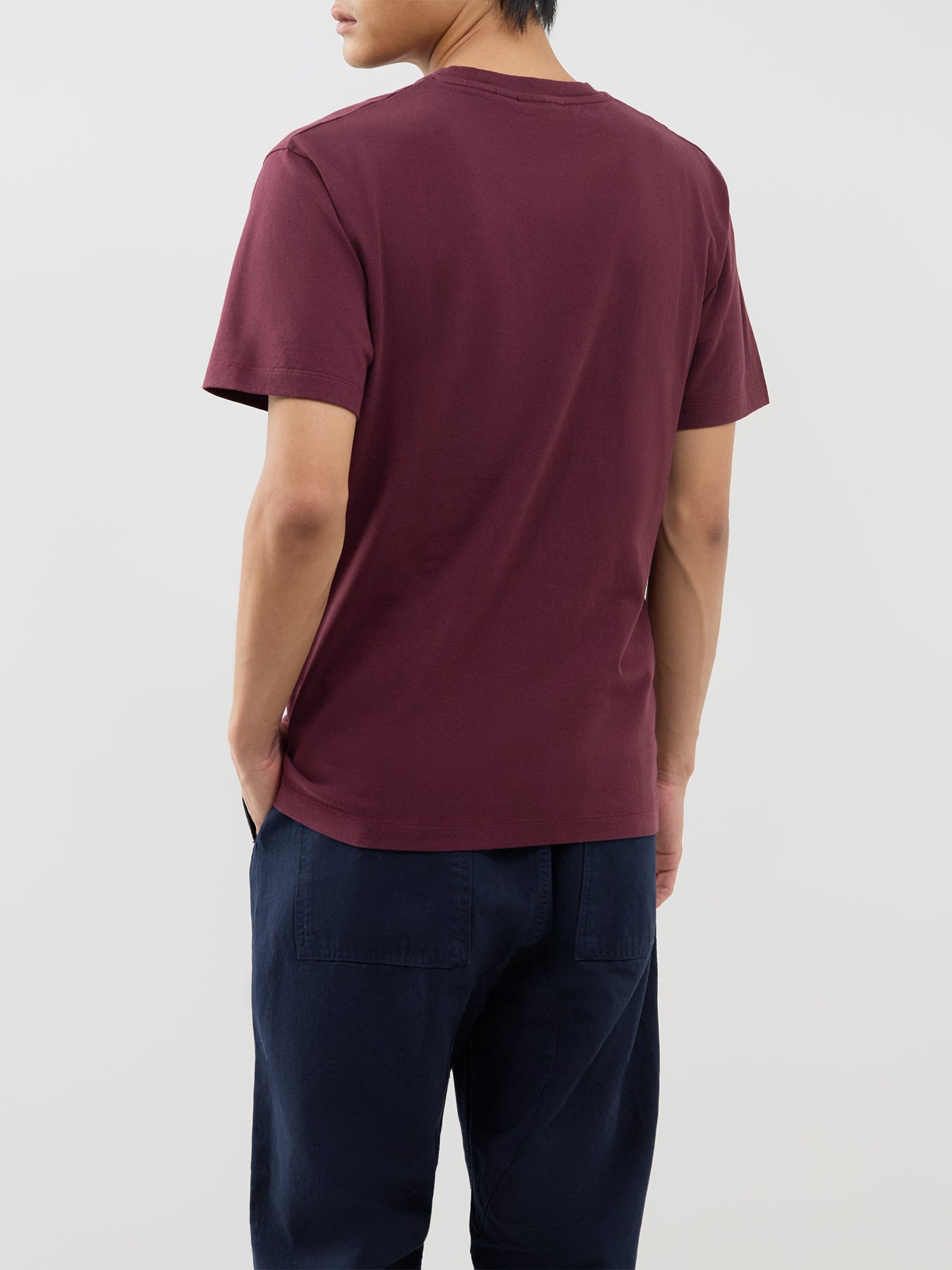 Cotton Tripped Up T-Shirt - Dark Red