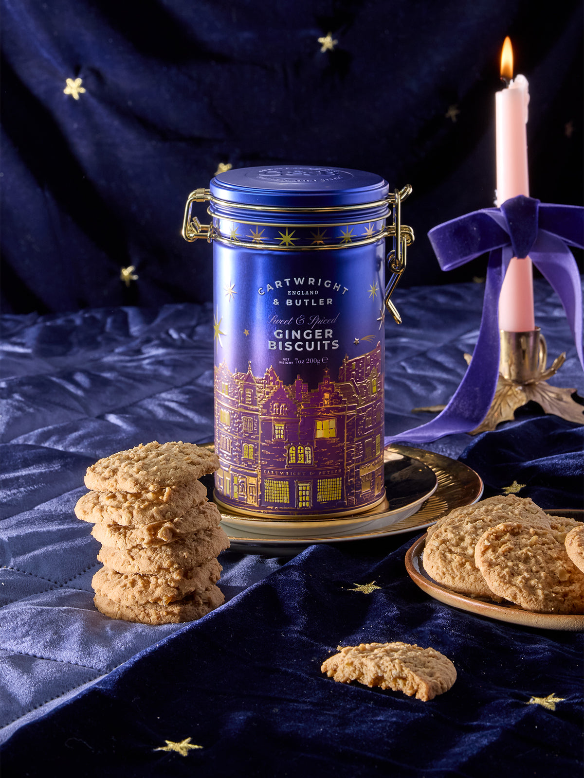 Night Before Christmas Stem Ginger Biscuits Tin 200g