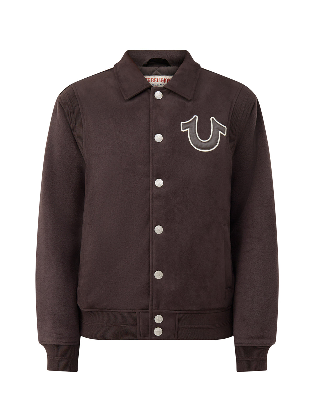 Suede-Effect Bomber Jacket