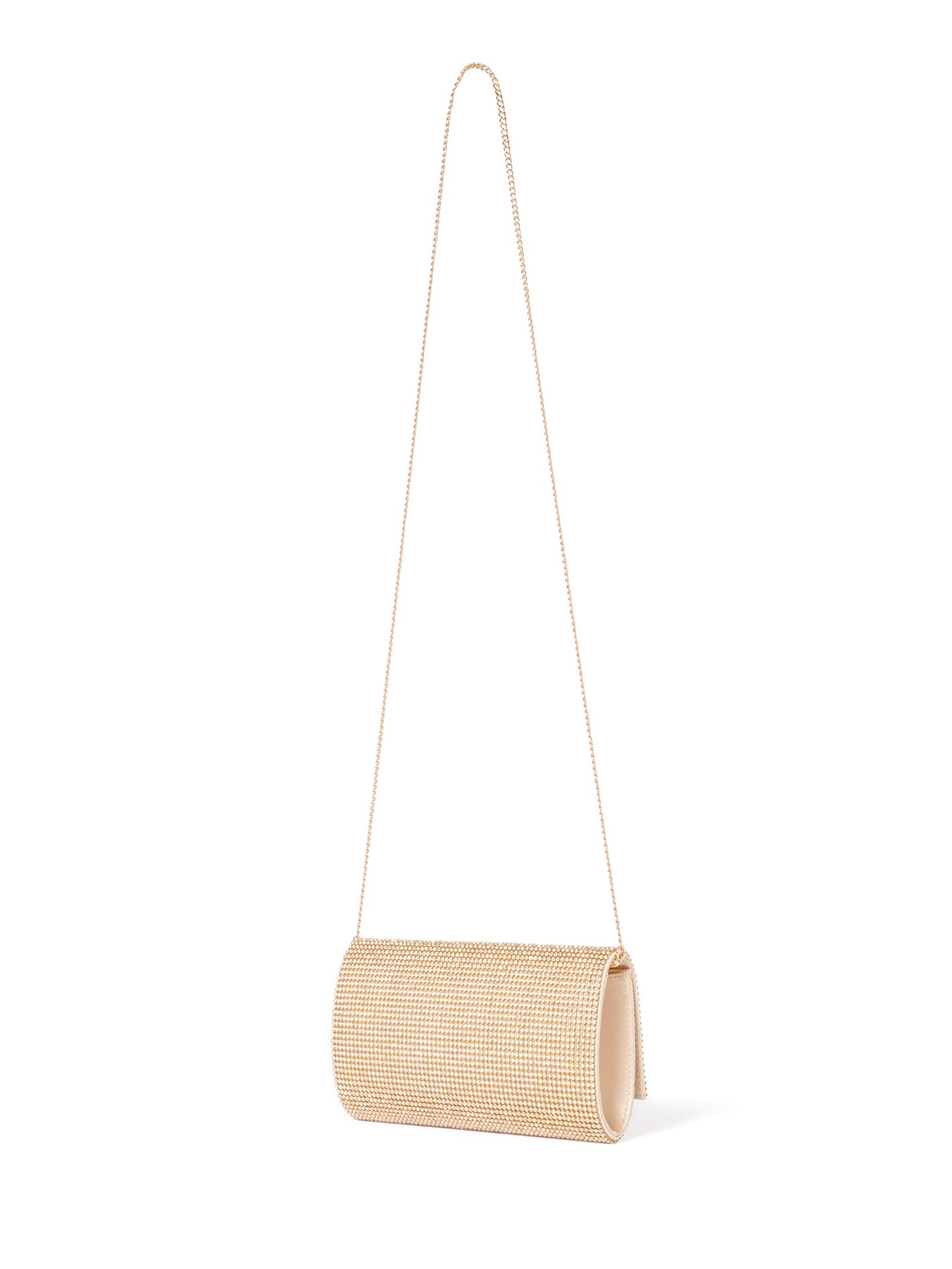 Hannah Heatfix Foldover Clutch Bag Gold