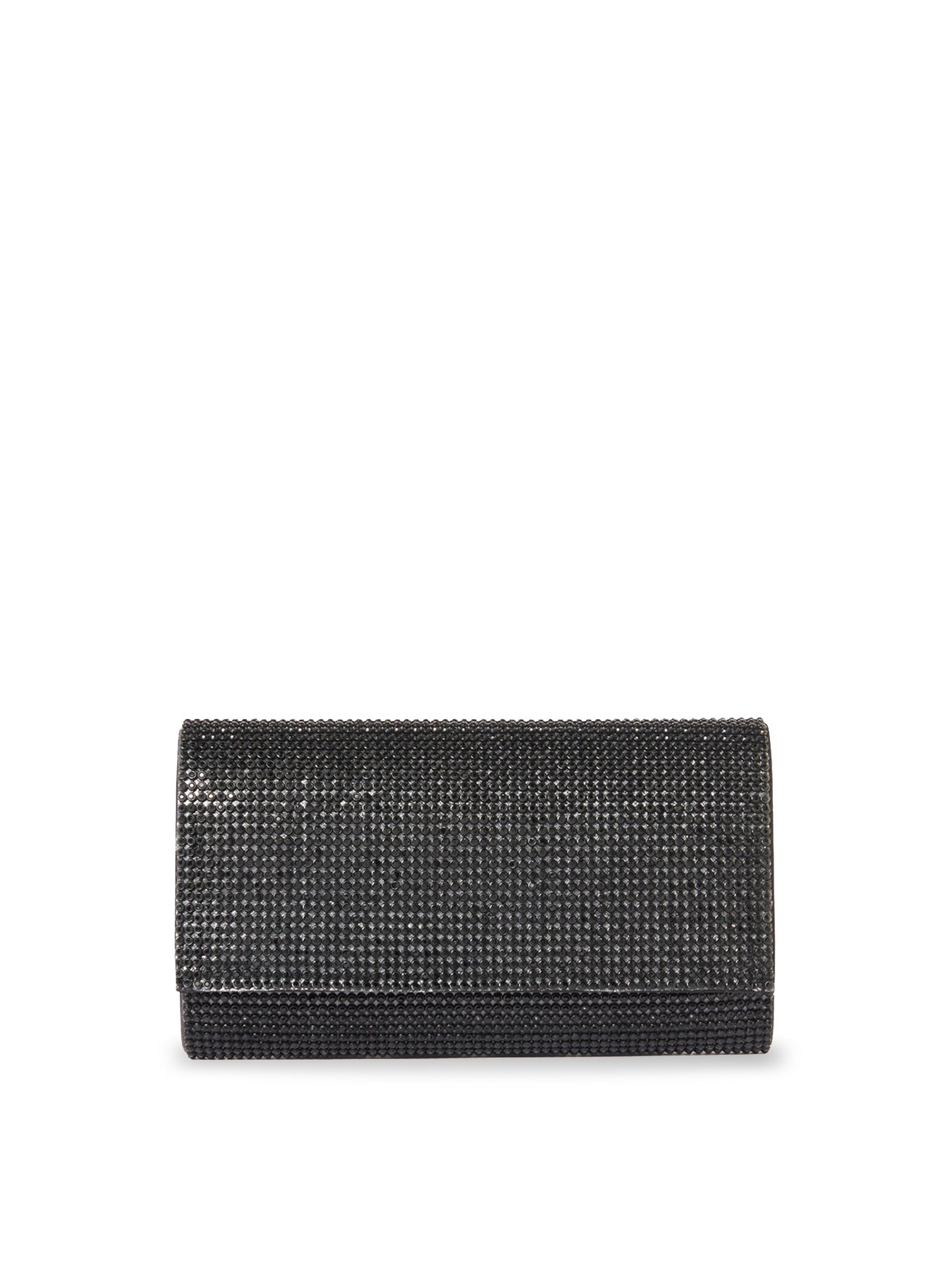 Hannah Heatfix Foldover Clutch Bag Black