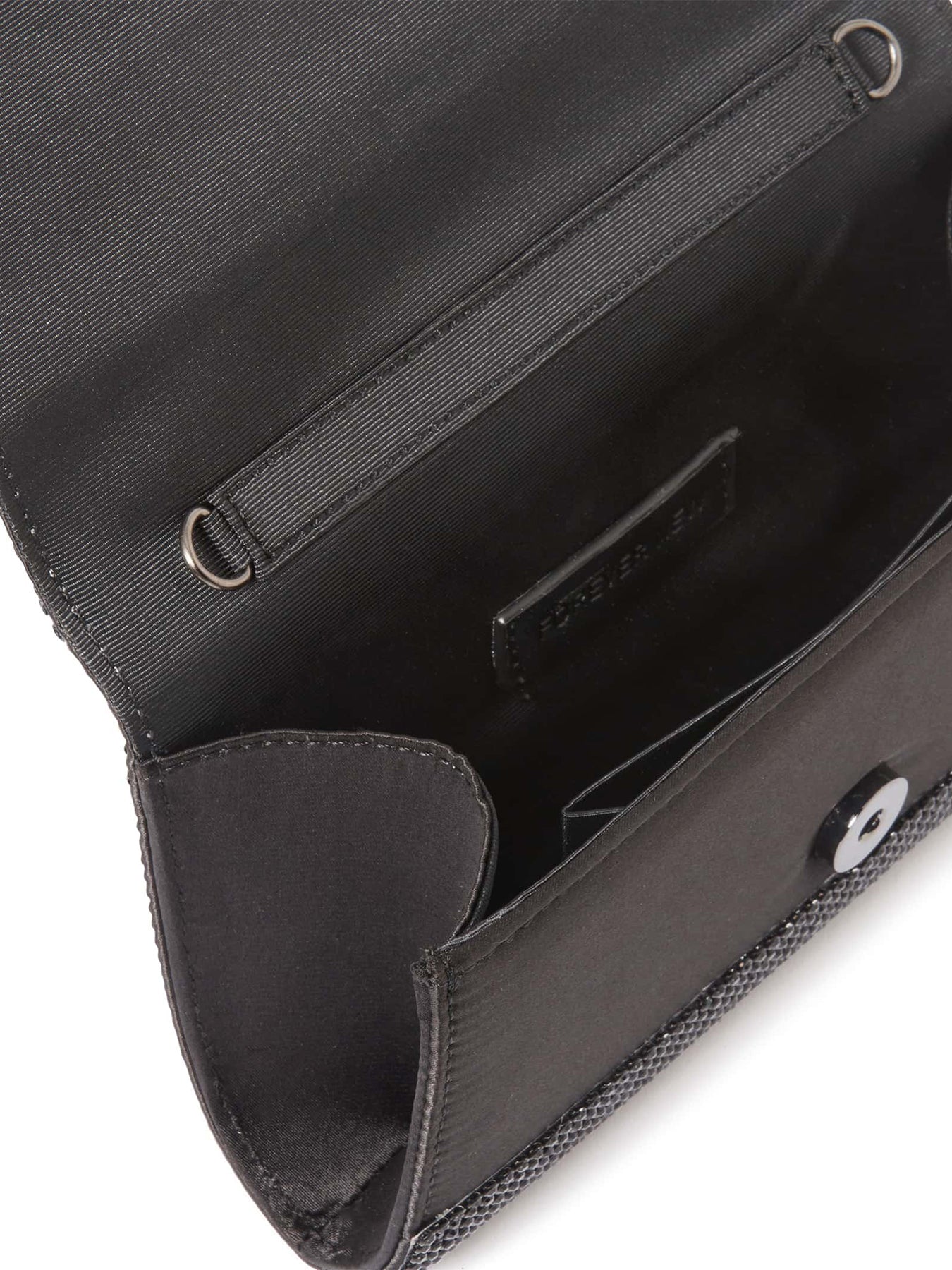 Hannah Heatfix Foldover Clutch Bag Black