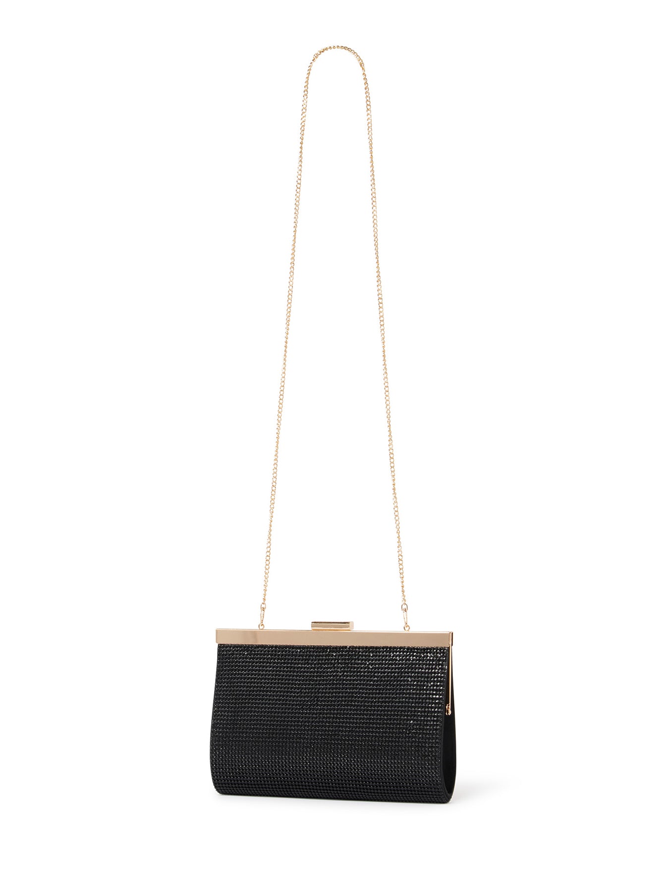 Lucy Sparkle Clutch Bag Black
